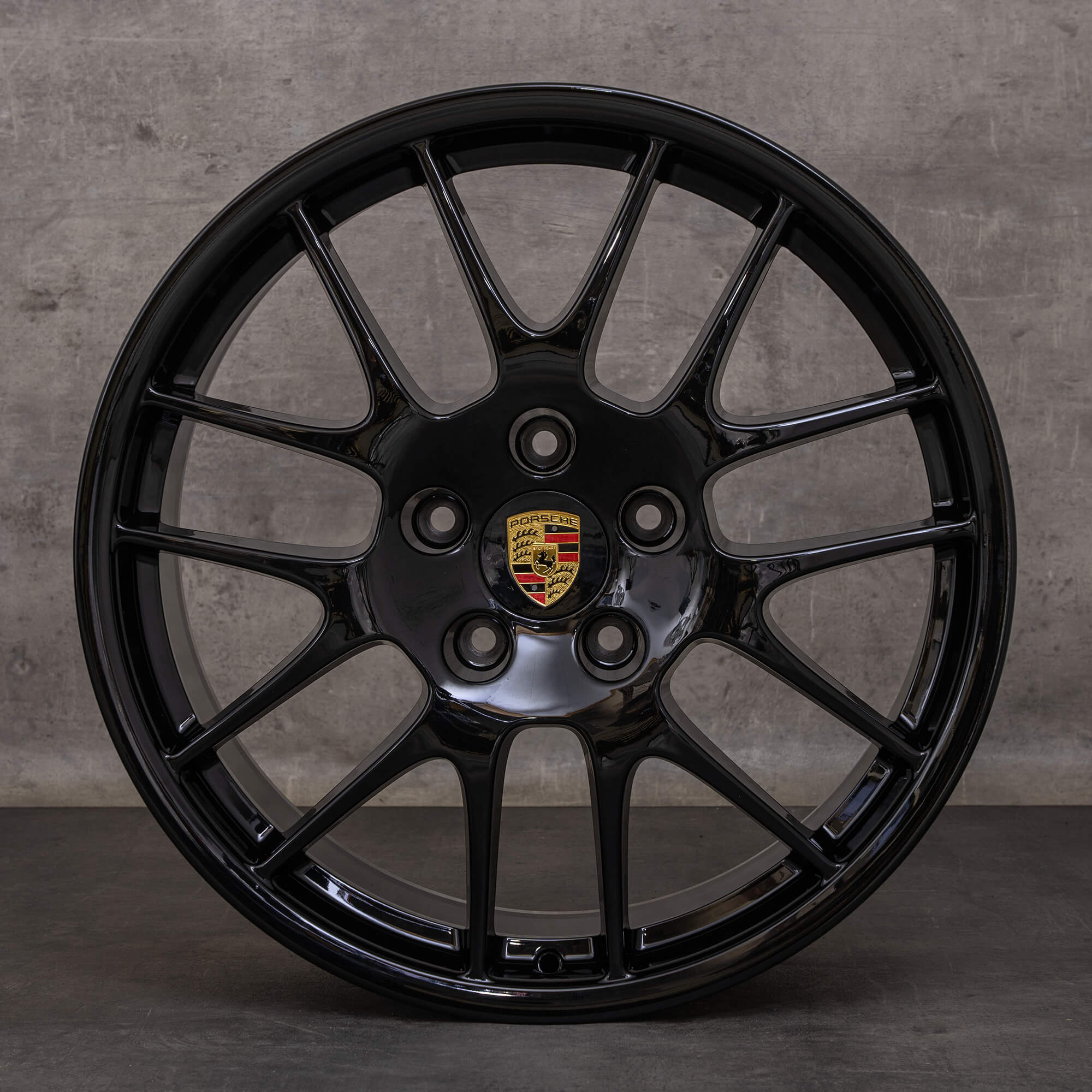 Oryginalne felgi Porsche Panamera 970 20 cali 4 & S GTS Turbo 97036217808 97036219007 czarny błyszczący