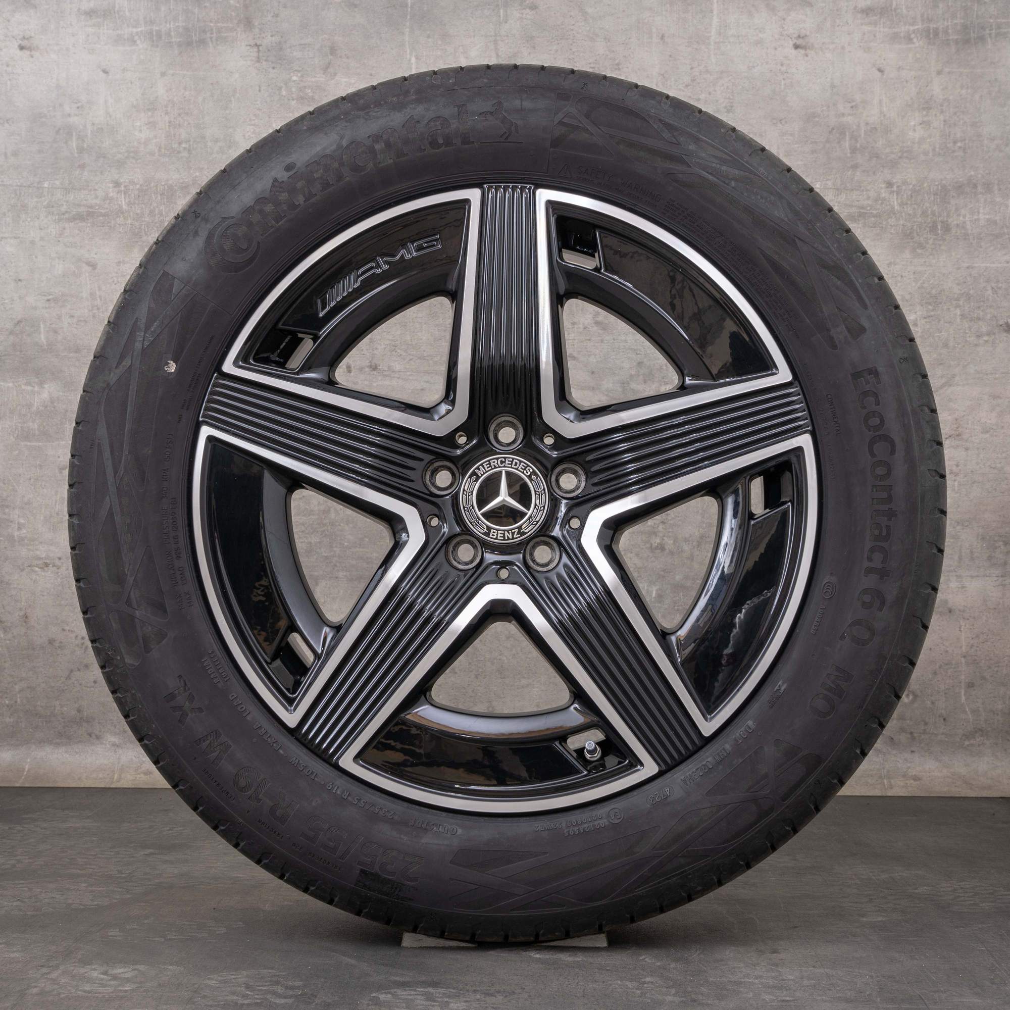 Original Mercedes Benz GLC AMG Felgen 19 Zoll C254 X254 Sommerräder A2544010400 A2544010500 schwarz glanzgedreht