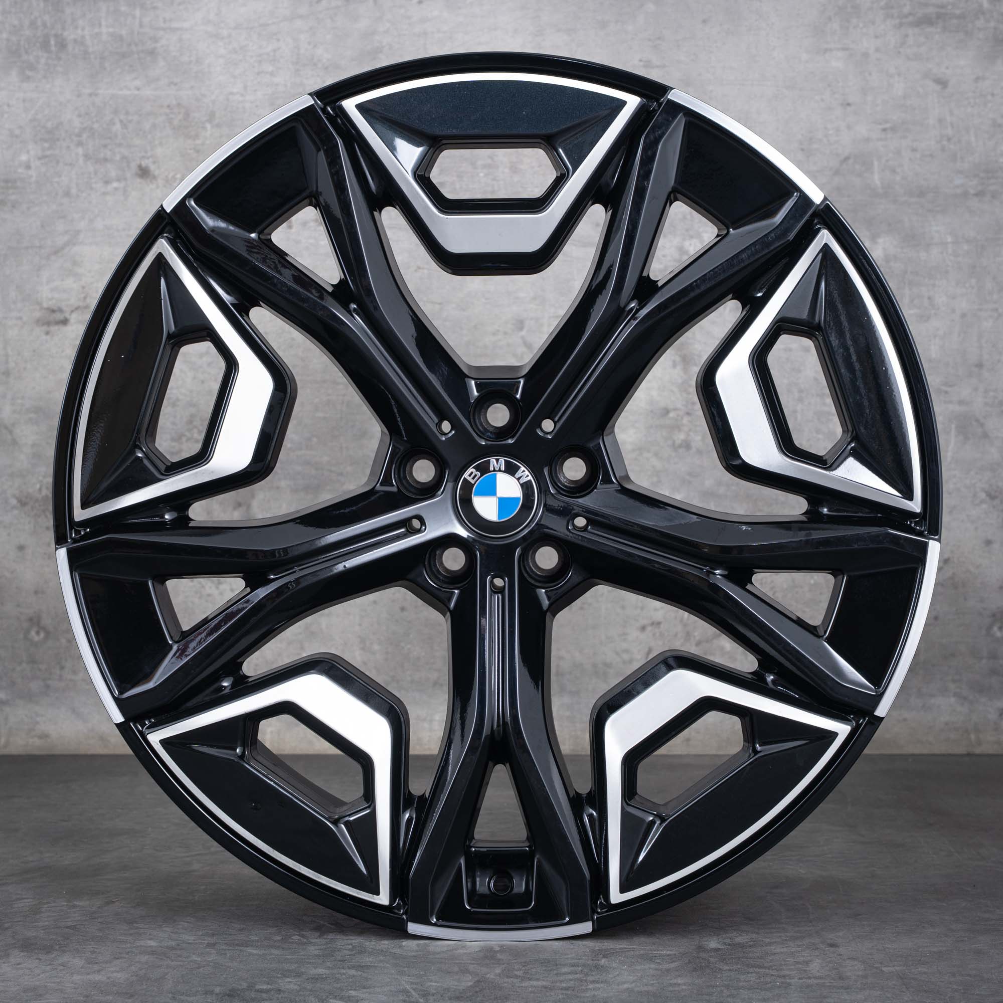 OEM BMW iX rims 22 inch i20 summer wheels Styling 1020 5A02658 black polisched