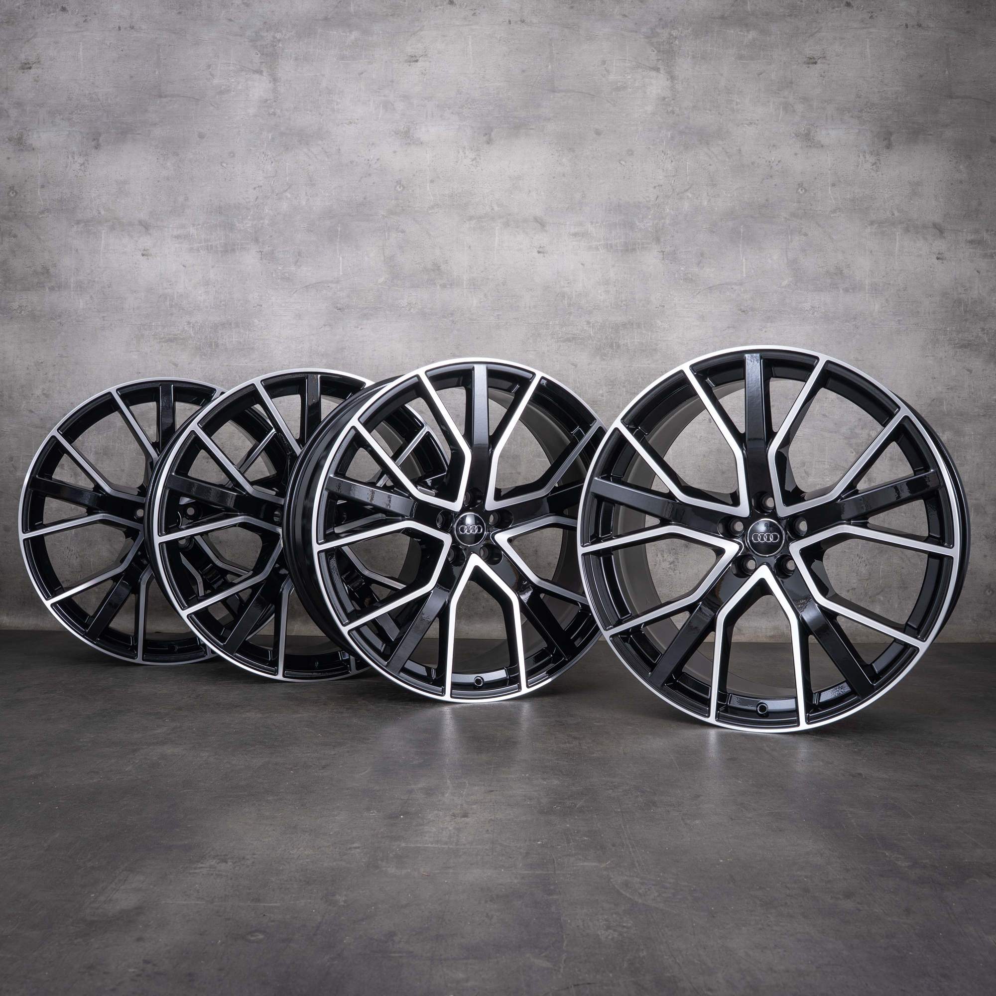 Oryginalne felgi Audi Q7 SQ7 22 cale 4M Performance 4M0601025DP czarne polerowane NOWOŚĆ