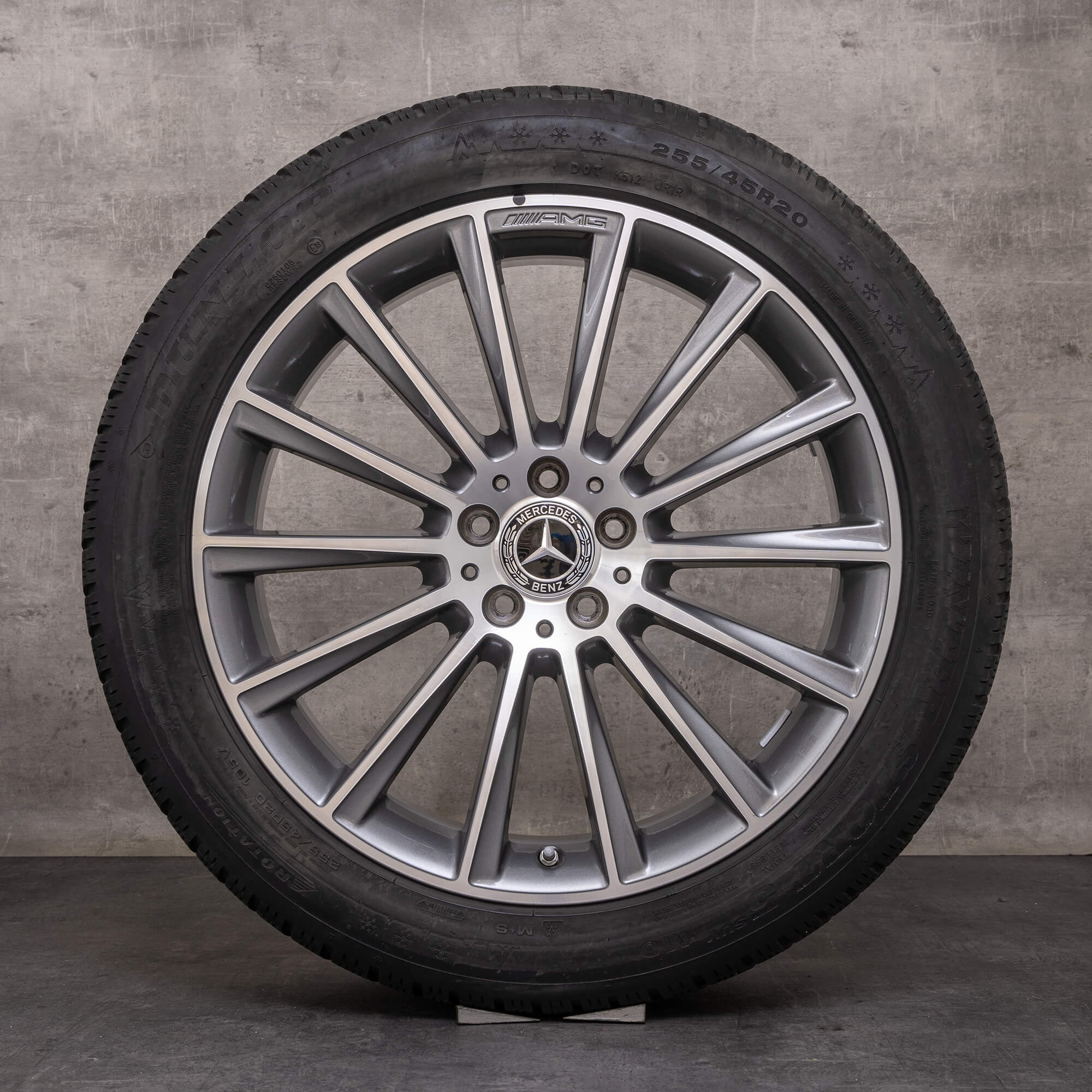 Orijinal Mercedes Benz GLC & 43 AMG kış jantları 20 inç X253 C253 jantlar A2534011900 himalaya gri parlak tornalanmış