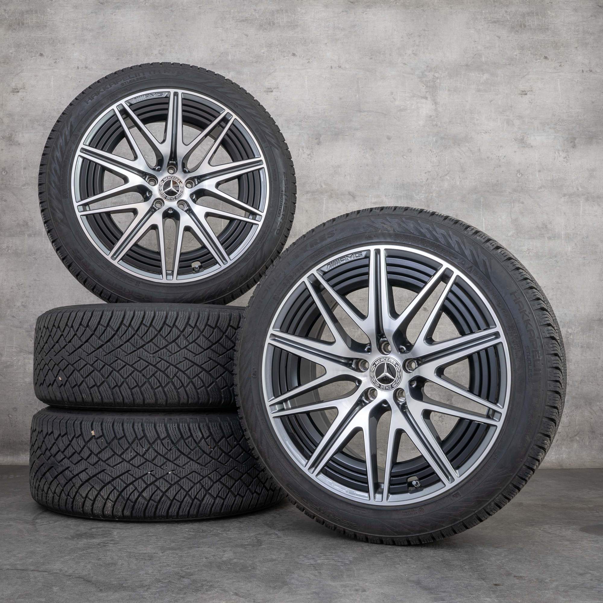 Alkuperäiset Mercedes Benz GLC 43 63S E AMG talvirenkaat 20 tuuman X254 Performance vanteet A2544016800 himalajanharmaa kiillotettu