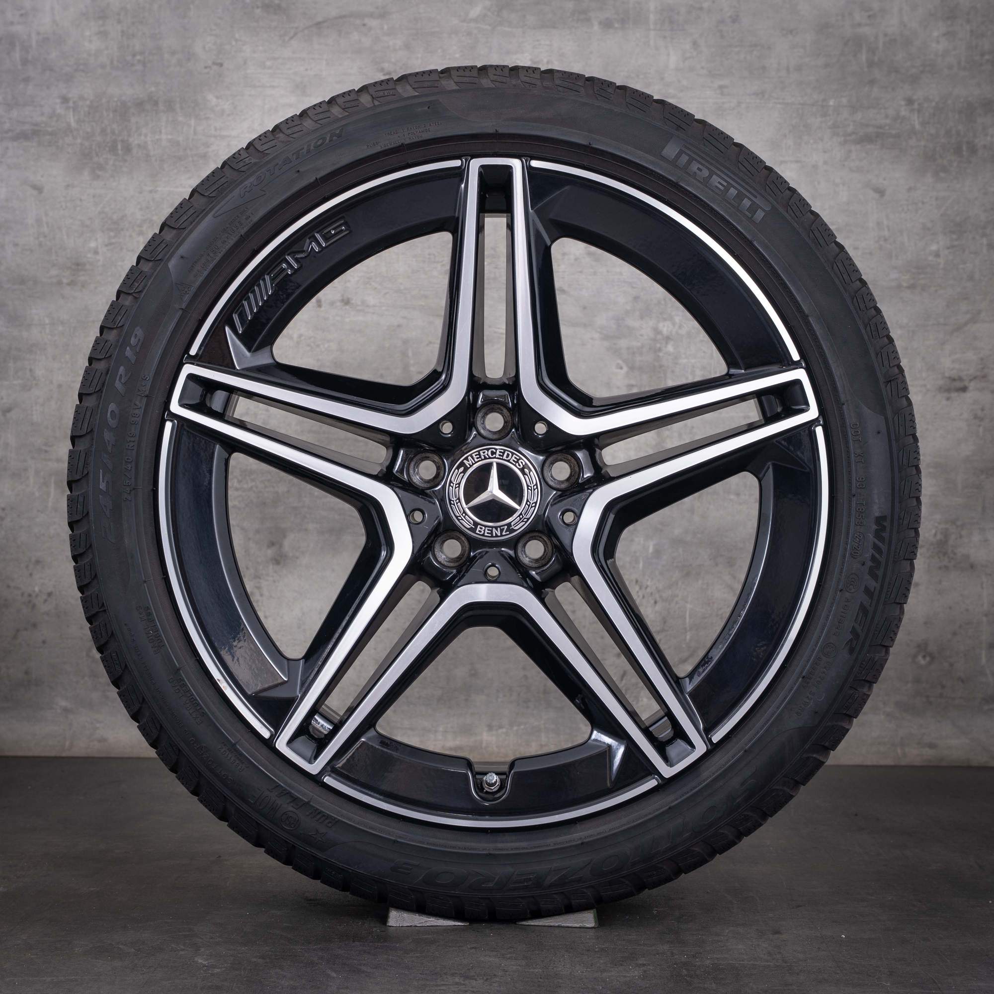 Original Mercedes Benz CLS 53 AMG 4Matic Winterräder 19 Zoll C257 Felgen A2574013000 A2574011500 schwarz glanzgedreht