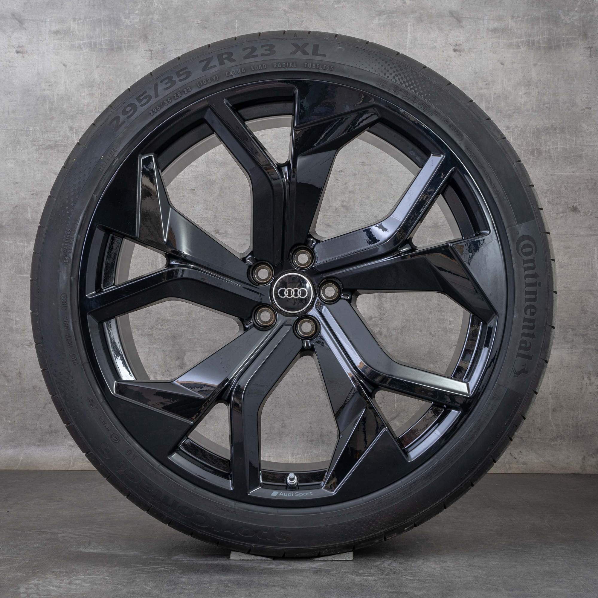 OEM Audi RS Q8 rims 23 inch 4M8 summer wheels 4M8601025AP black high gloss