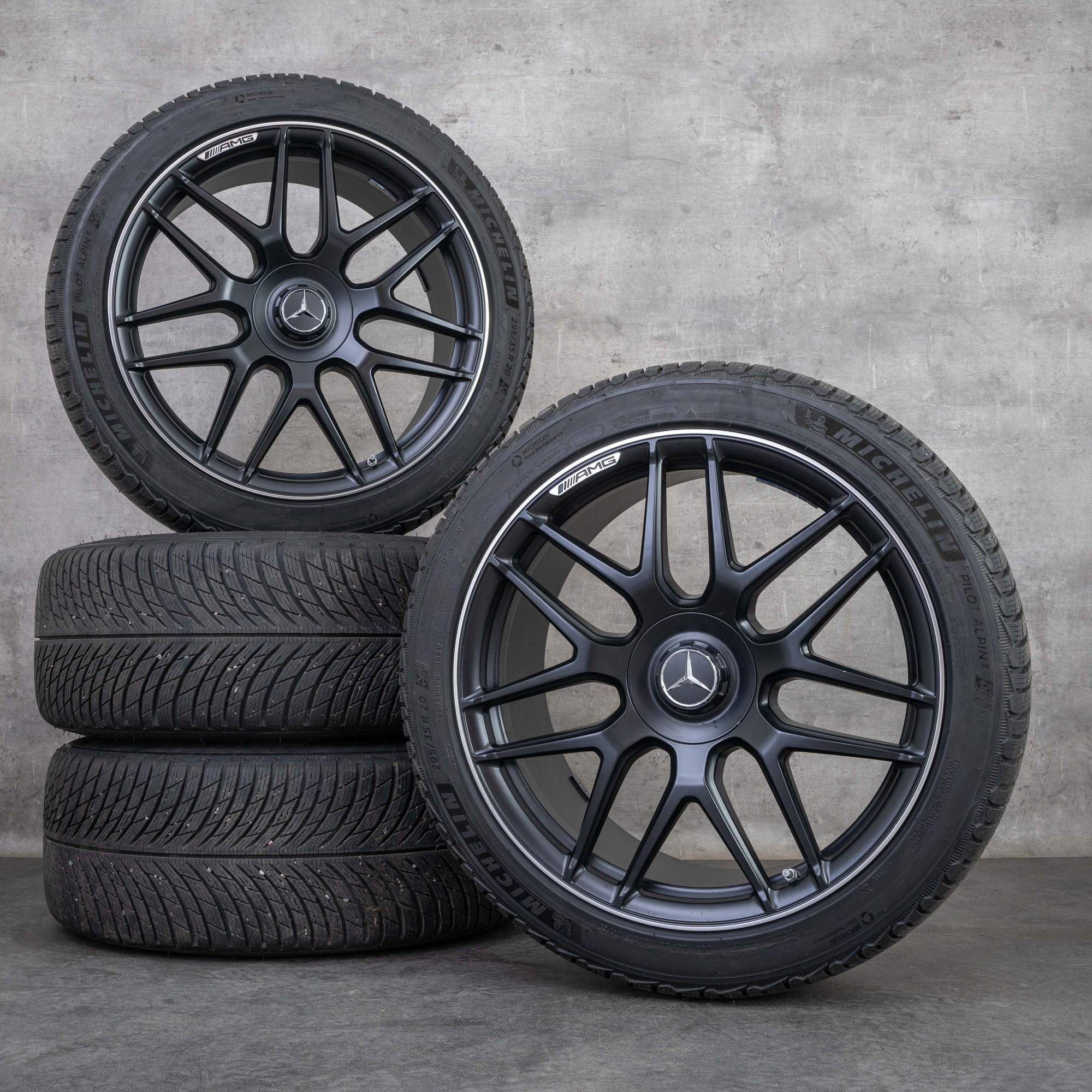 Original Mercedes Benz E-Klasse E63 & S AMG Felgen 20 Zoll W213 S213 Sommerräder A2134013000 A2134013100 schwarz matt glanzgedreht