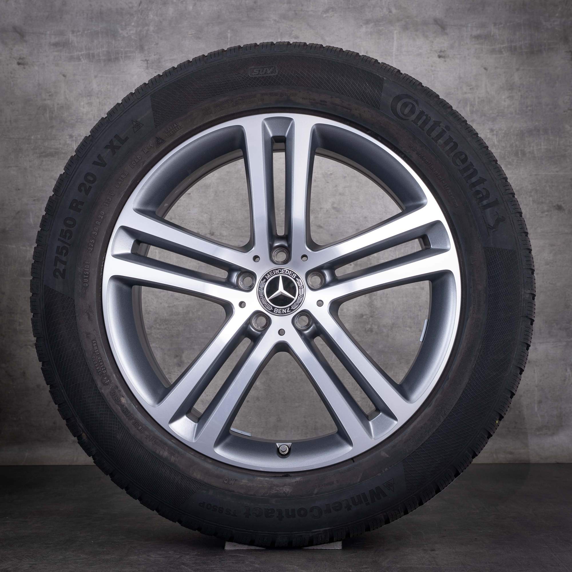 OEM Mercedes-Benz GLE 20inch winter wheels X167 C167 rims A1674012400 A1674012500 Himalaya Gray Matte front diamond cut