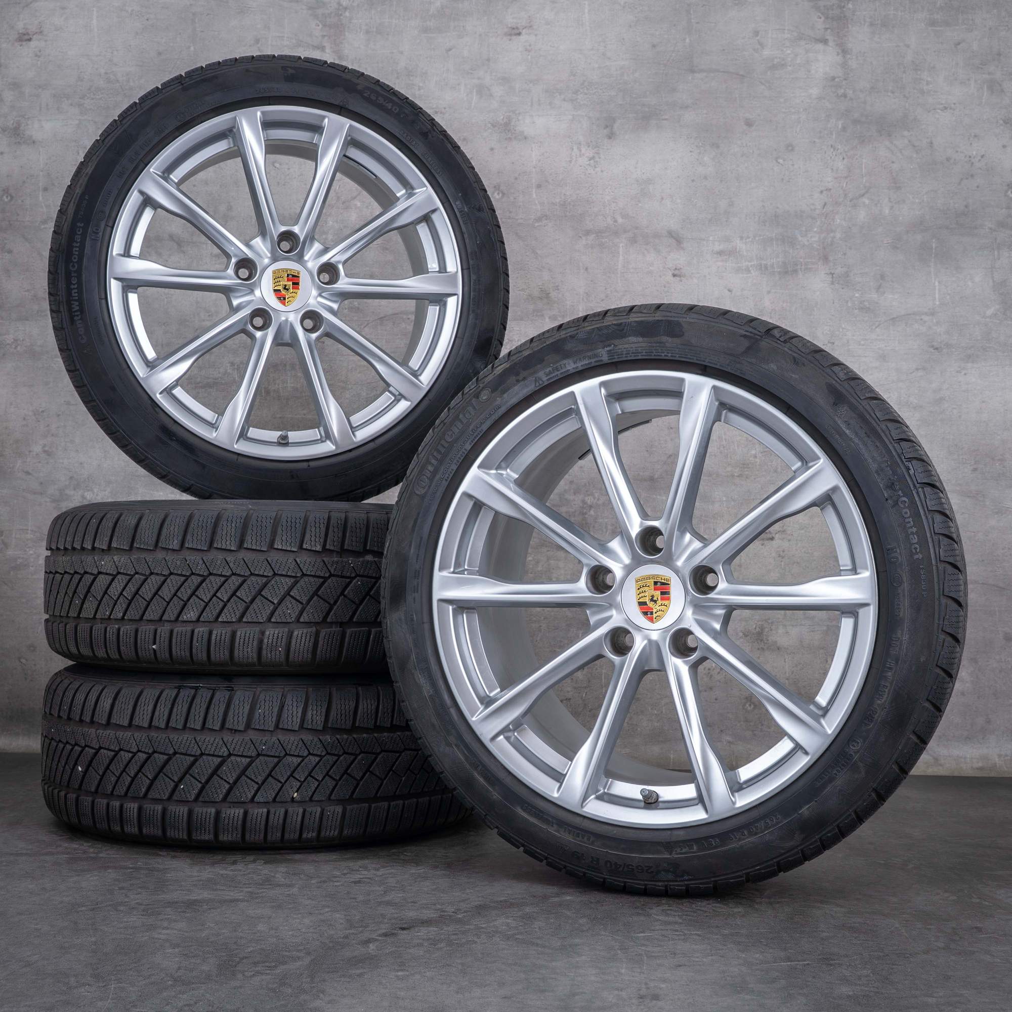 OEM Porsche Boxster Cayman winter wheels 19 inch 982 S GTS T rims 982601025 982601025A silver glossy
