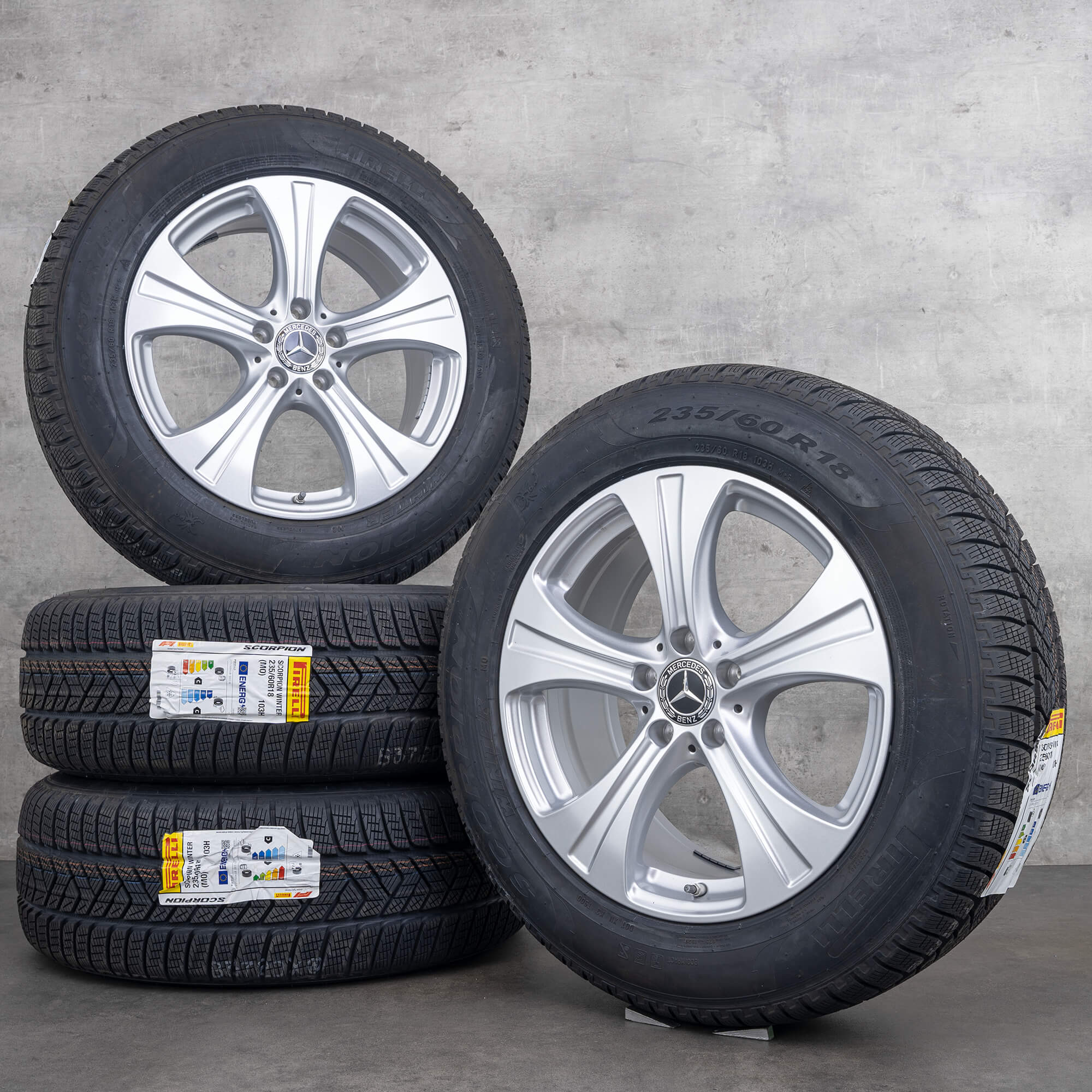 Mercedes 18 inch GLC X253 C253 roți OEM de iarnă anvelope NOU