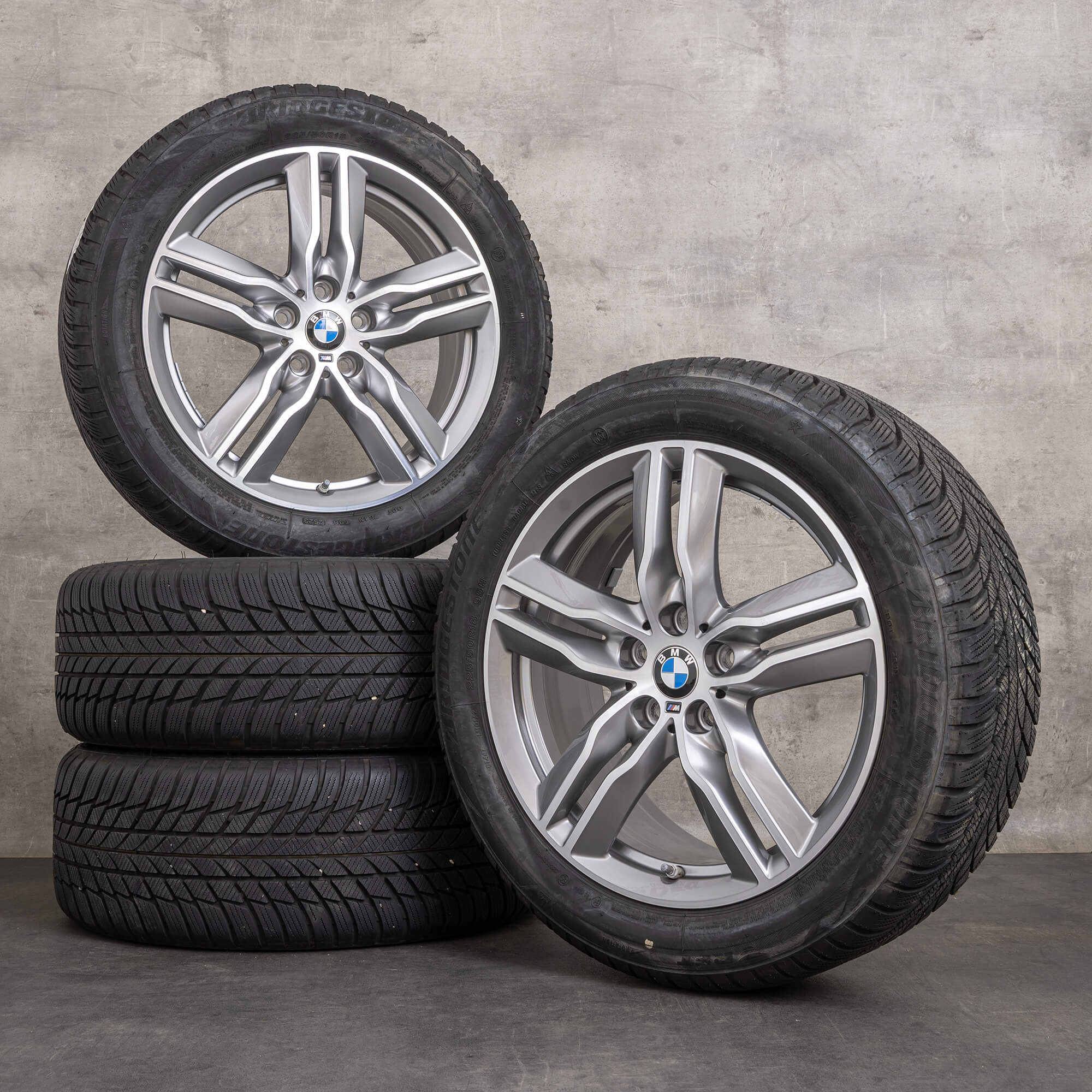 Originální BMW X1 X2 Winterrder 18 palcové ráfky F48 F39 Styling 570 M 7850456 ferricgrey lesklé soustružené