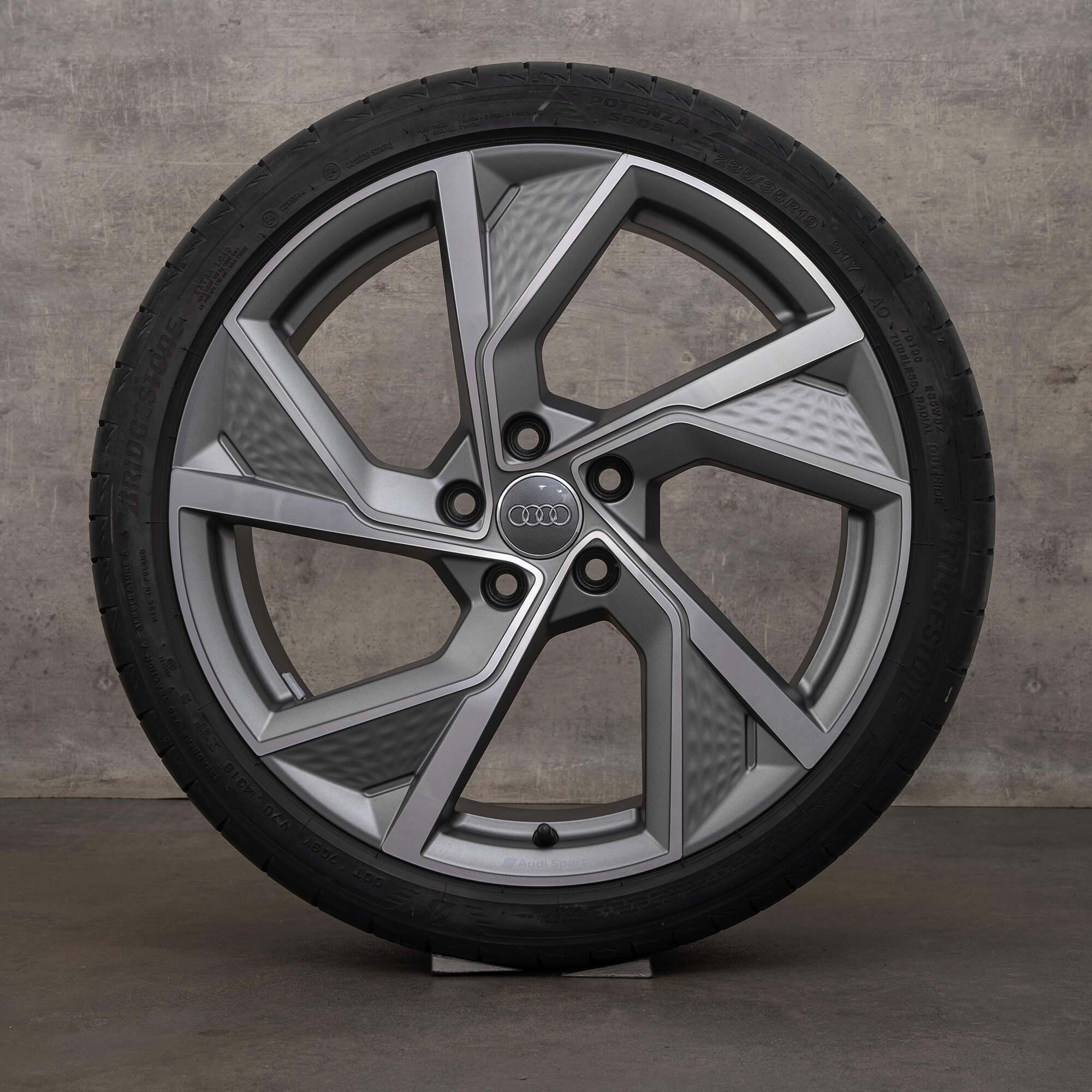 Original Audi A3 S3 Felgen 19 Zoll 8Y 8V Sommerräder 8Y0601025Q titan matt glanzgedreht