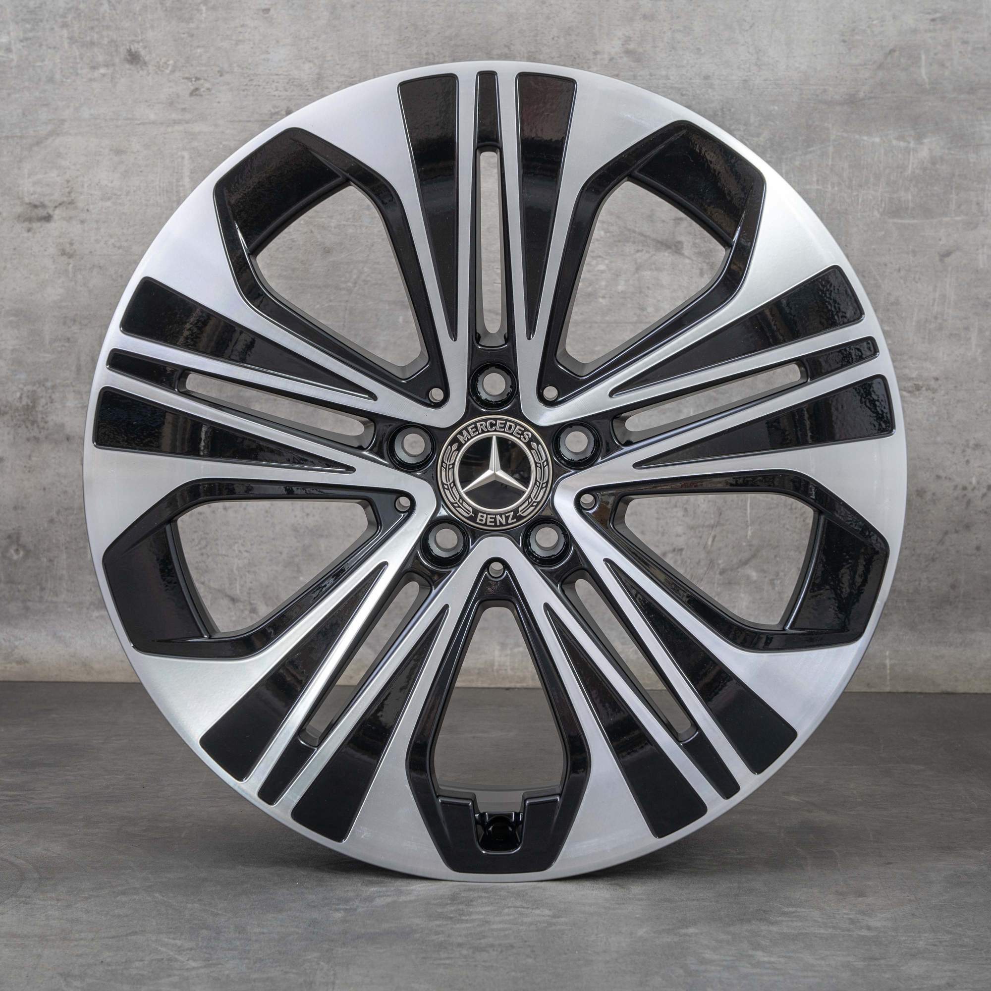 Jantes originais Mercedes Benz Classe E 19 polegadas W214 S214 A2144012300 preto polido NOVO