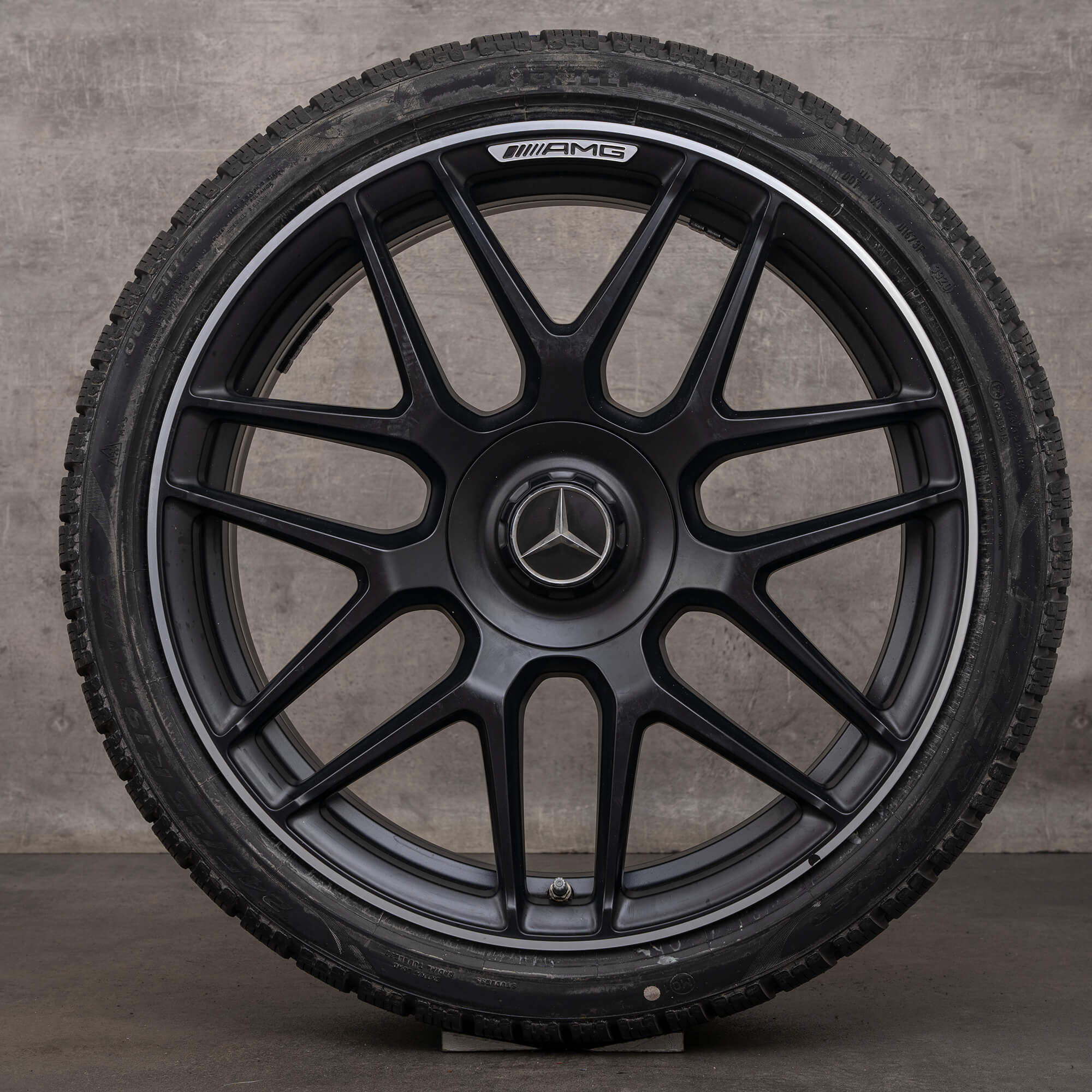 Ekte Mercedes Benz A-Klasse A 45 CLA 35 AMG felger 19-tommers W177 X118 C118 sommerhjul A1774012500 svart matt blank snudd