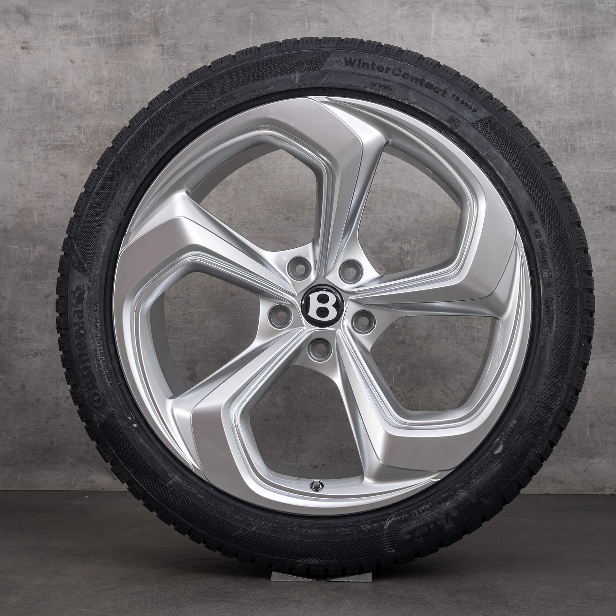 Originale Bentley Bentayga 22 tommer fælge sommerdæk 36A601025BM sølv højglans sommerhjul
