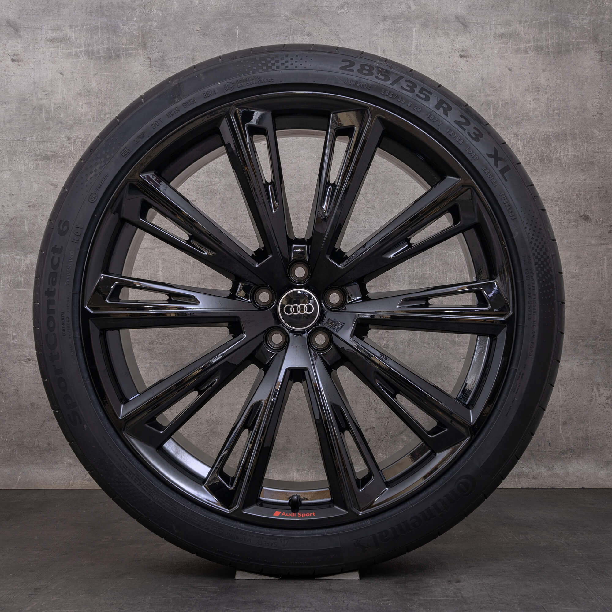 OEM Audi Q8 SQ8 rims 23 inch 4M8 summer wheels 4M8601025R black high gloss NEW