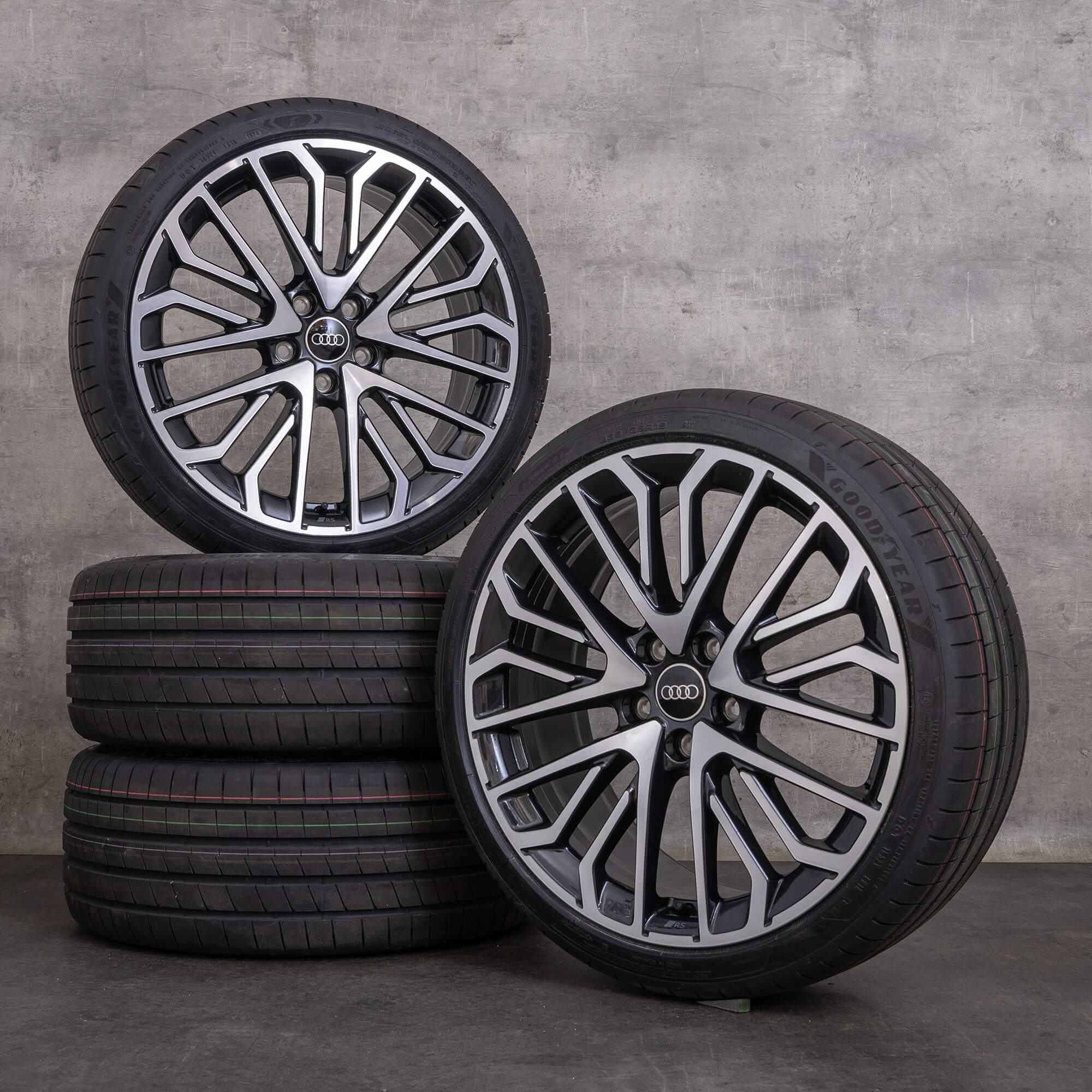 Originais Audi A3 S3 RS3 jantes e pneus inverno 19 polegadas 8V 8Y 8Y0601025DC titânio polido NOVO