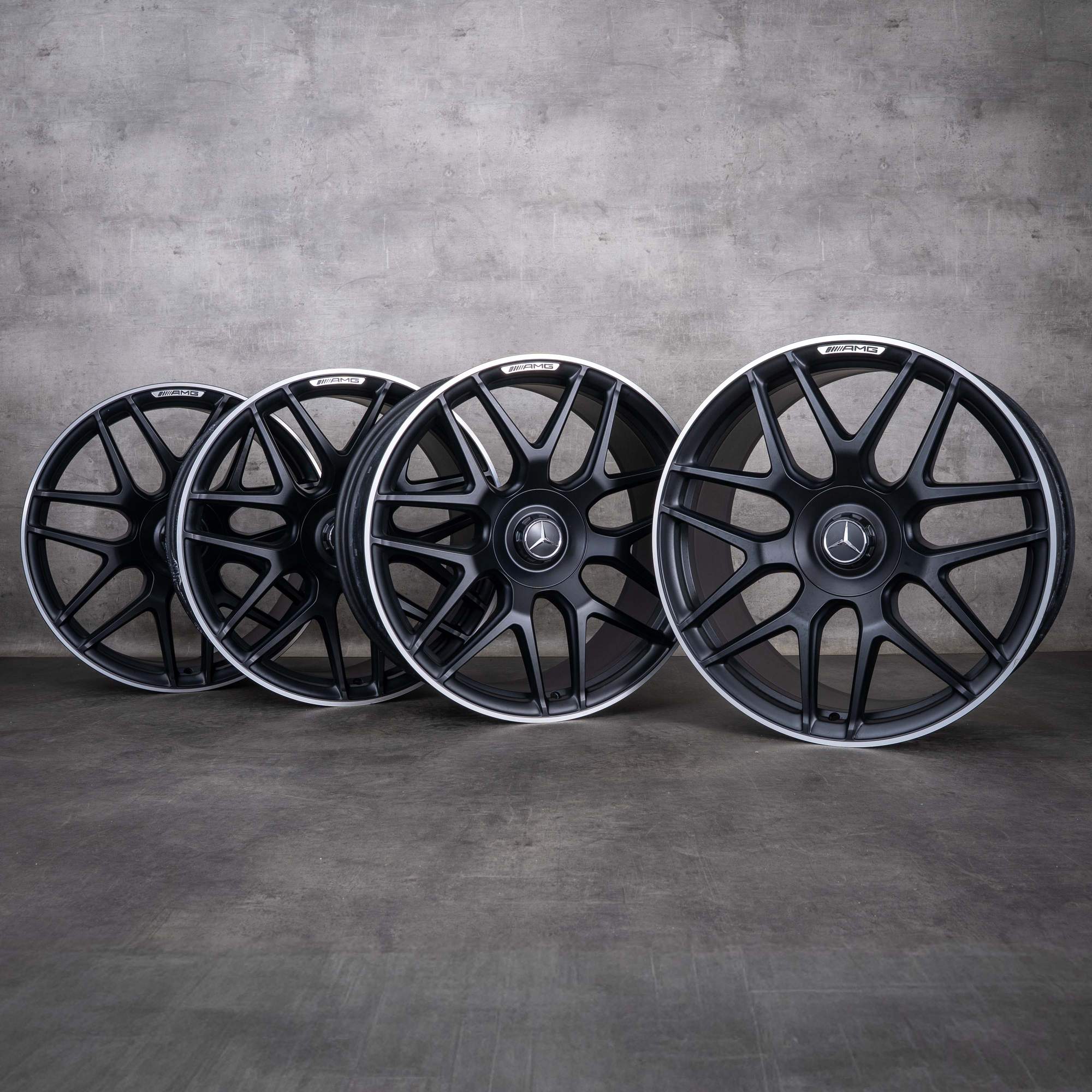 OEM Mercedes-Benz G-Class G63 AMG 22-inch rims W465 W463A A4634012000 Matte Black, diamond cut
