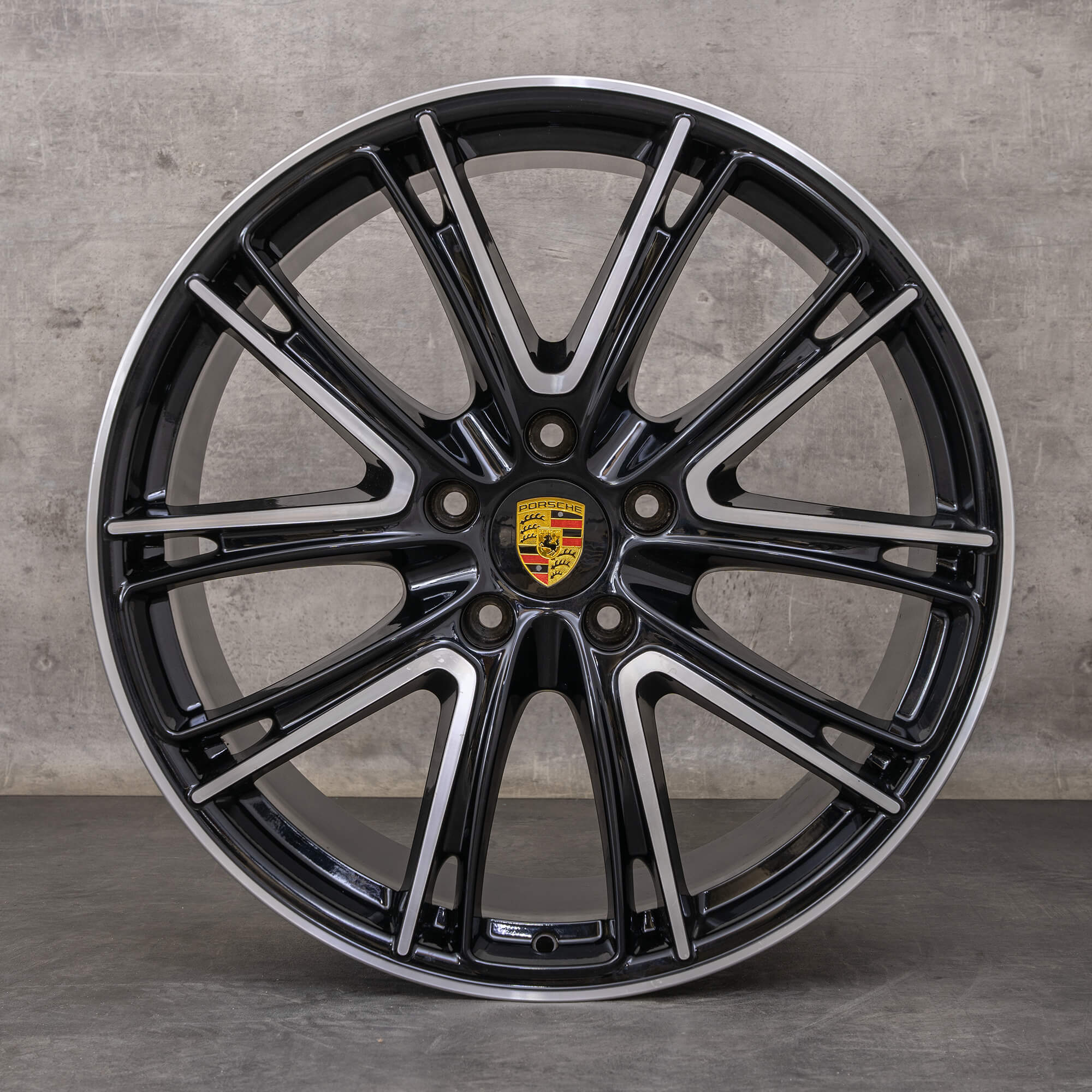 Alkuperäiset Porsche Panamera-vanteet 21 tuumaa 971 Exclusiv Design 971601025M 971601025N musta kiillotettu.