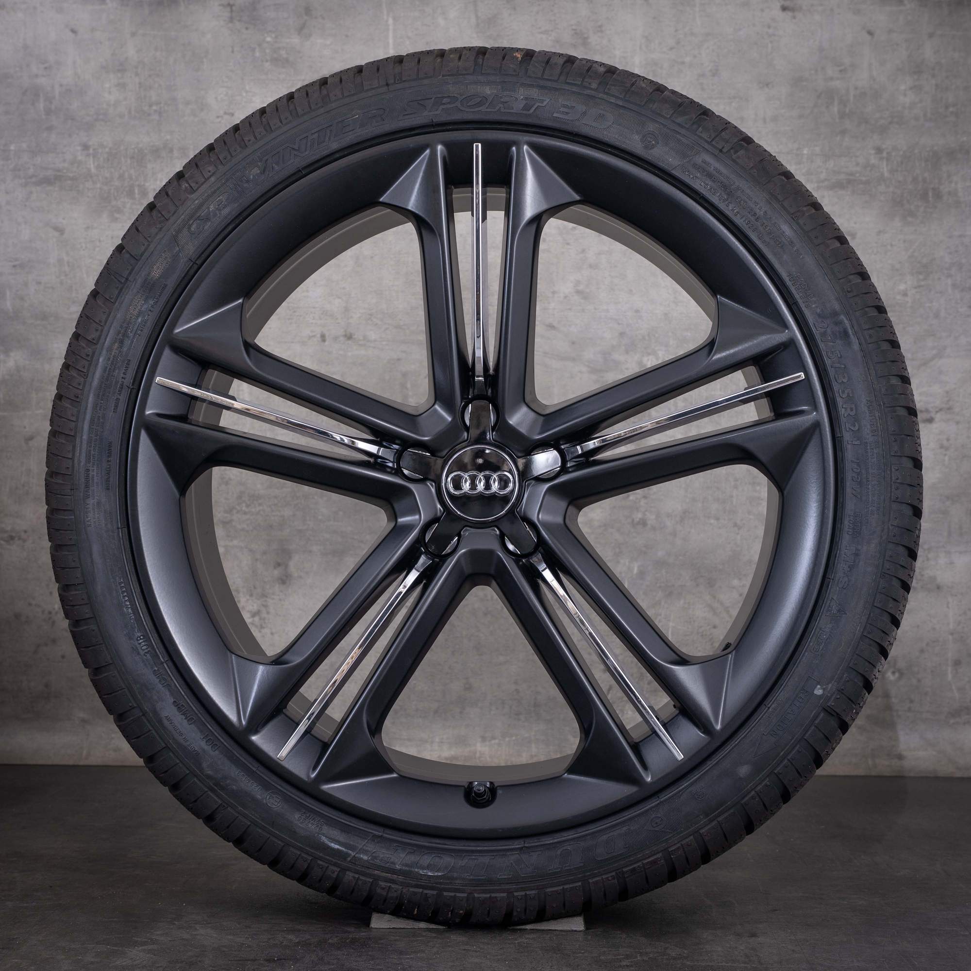 Ruote invernali originali Audi A8 S8 da 21 pollici 4H codice 4H0601025P nero satinato