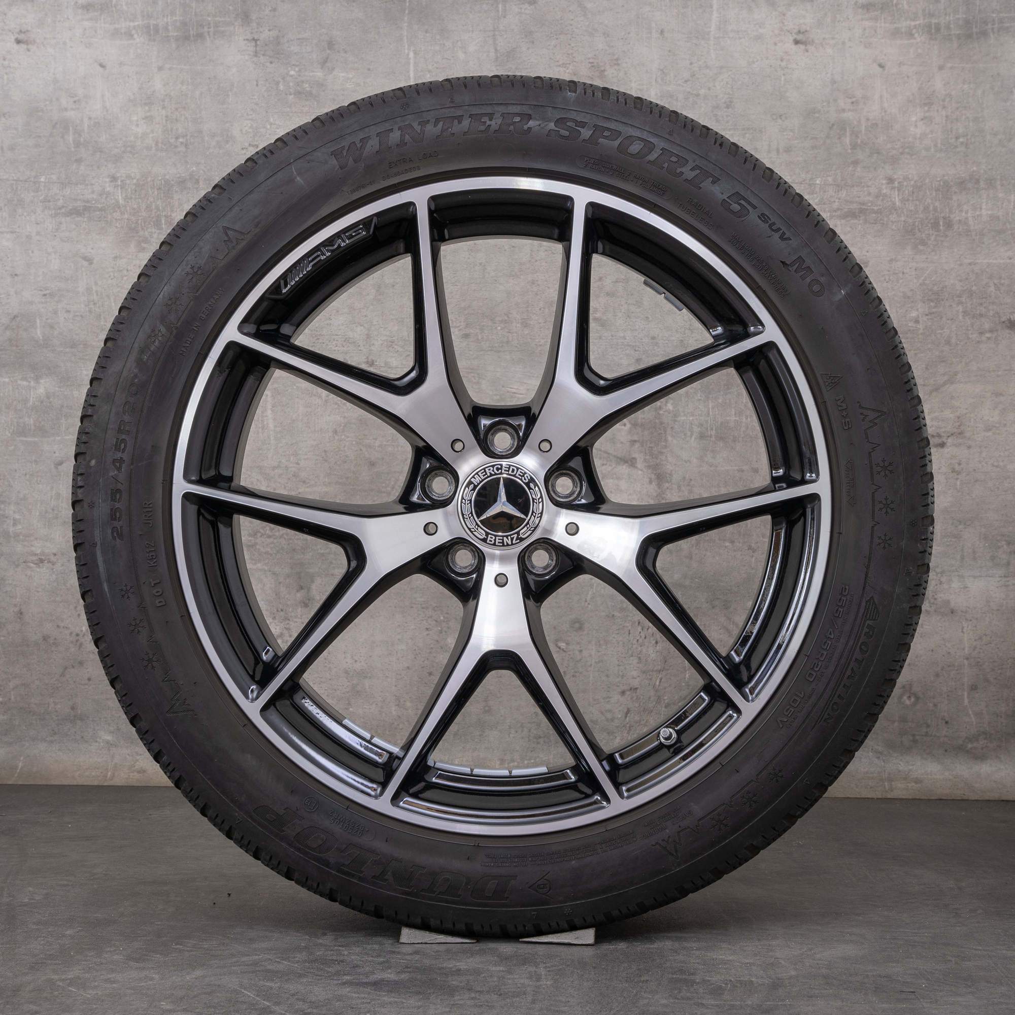 Oryginalne koła zimowe Mercedes Benz GLC & 43 AMG 20 cali X253 C253 Felgi A2534015500 A2534015600 czarne polerowane
