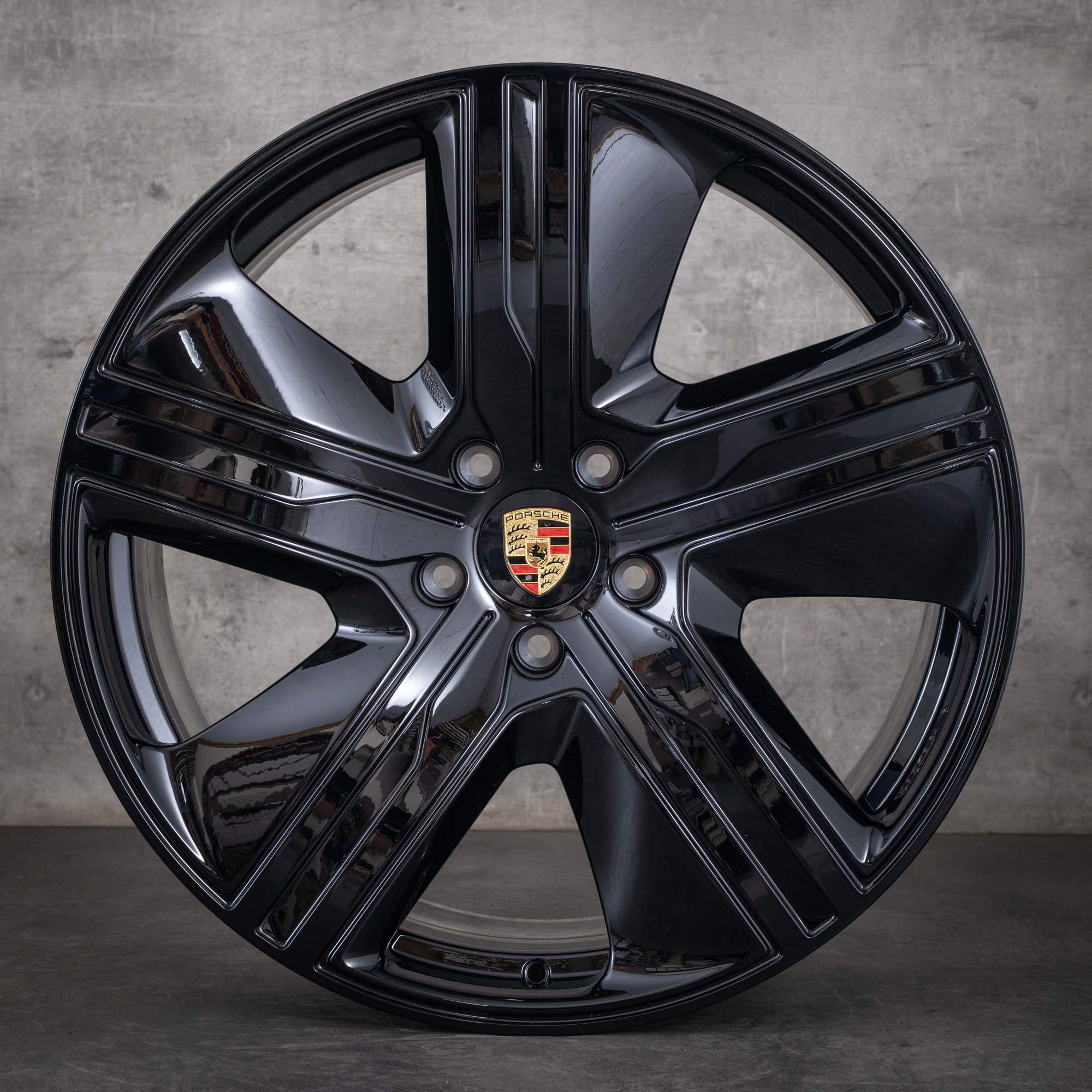 Oryginalne felgi Porsche Macan Electric 22 cale Exclusive Design 95C601025P Q 95C601025BK BL czarne błyszczące NOWE