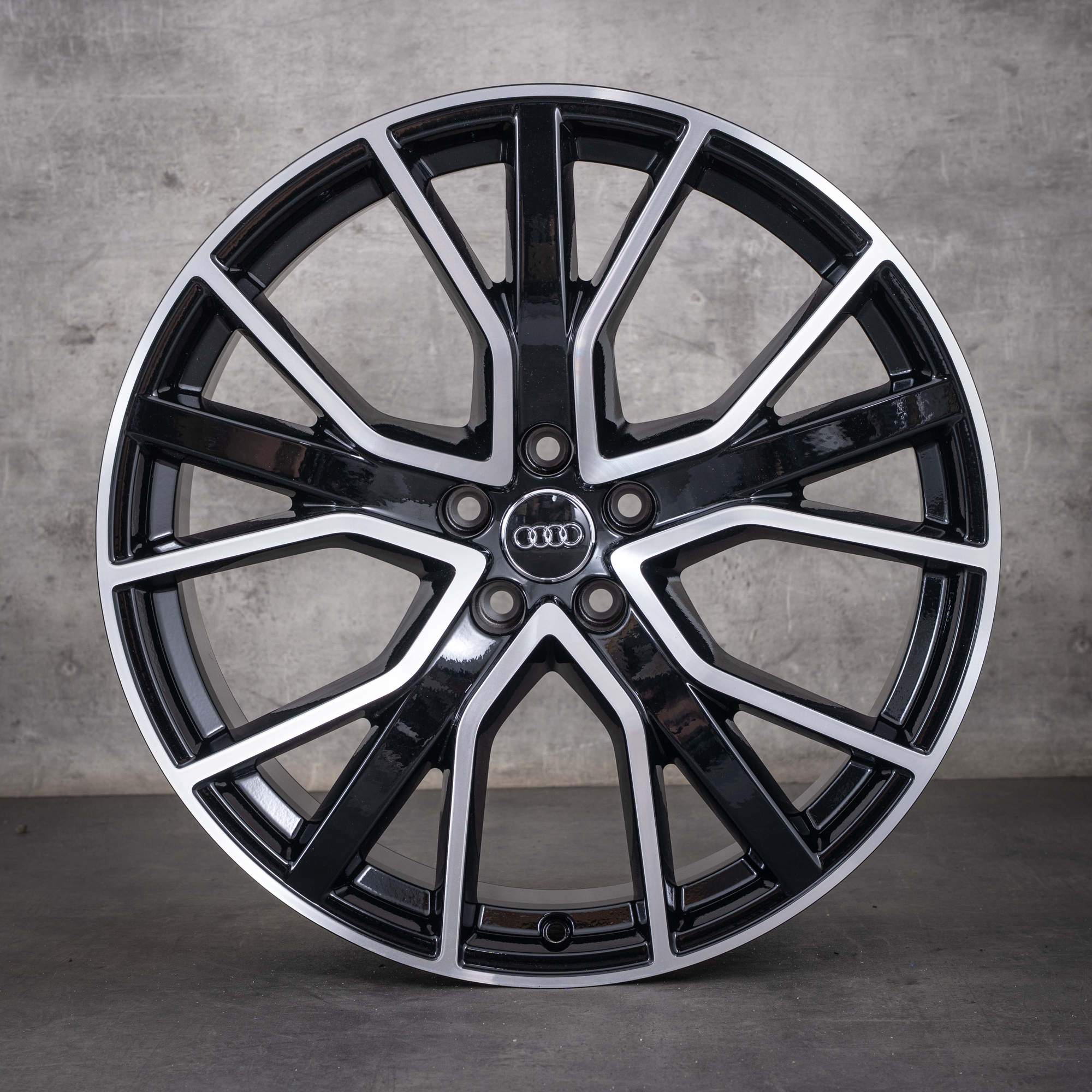 Llantas originales Audi A7 S7 de 21 pulgadas 4K C8 4K8601025Q negras diamantadas a alto brillo