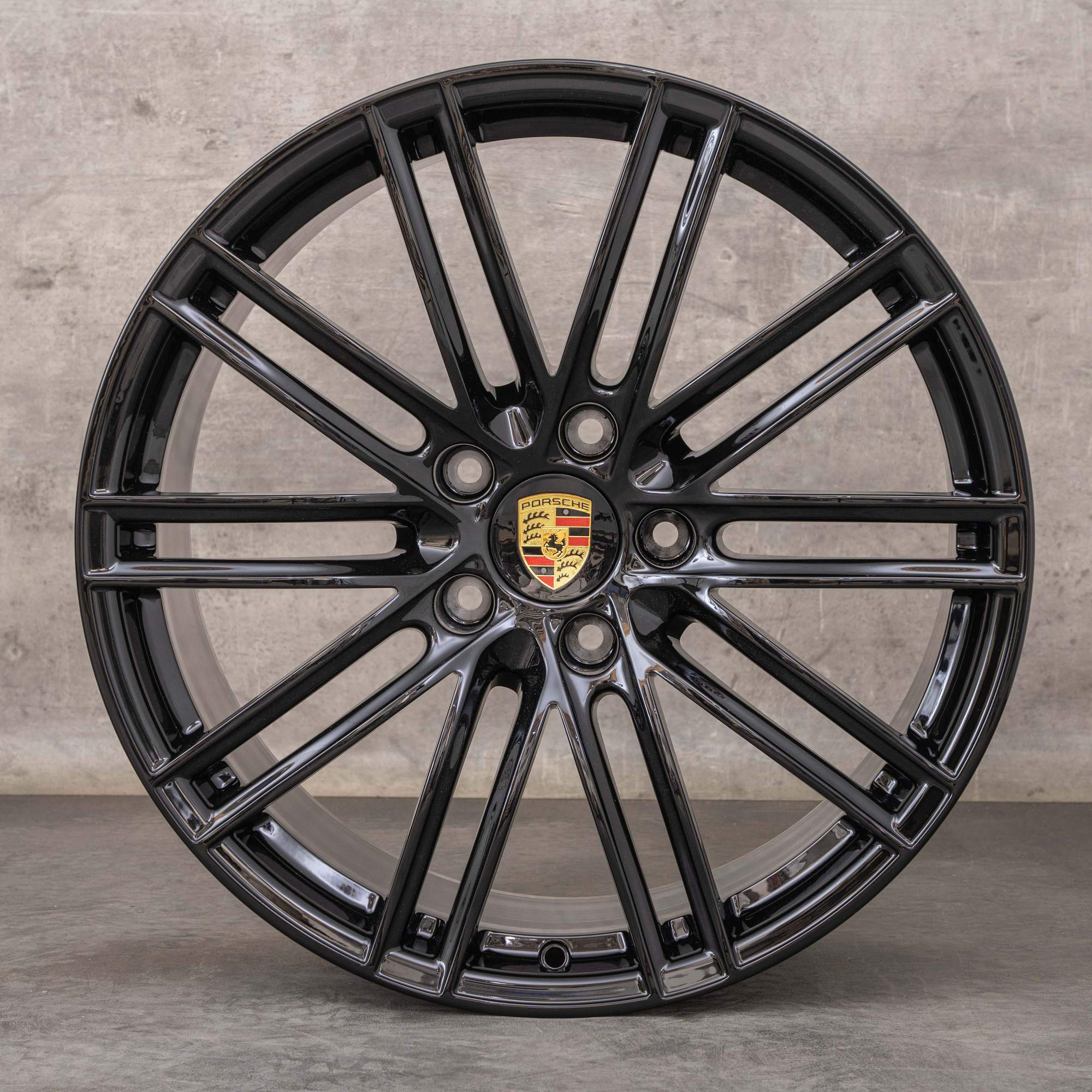 Oryginalne felgi Porsche Boxster Cayman 718 20 cali 982 Styling 911 Turbo 982601025F 982601025AF czarny połysk NOWOŚĆ