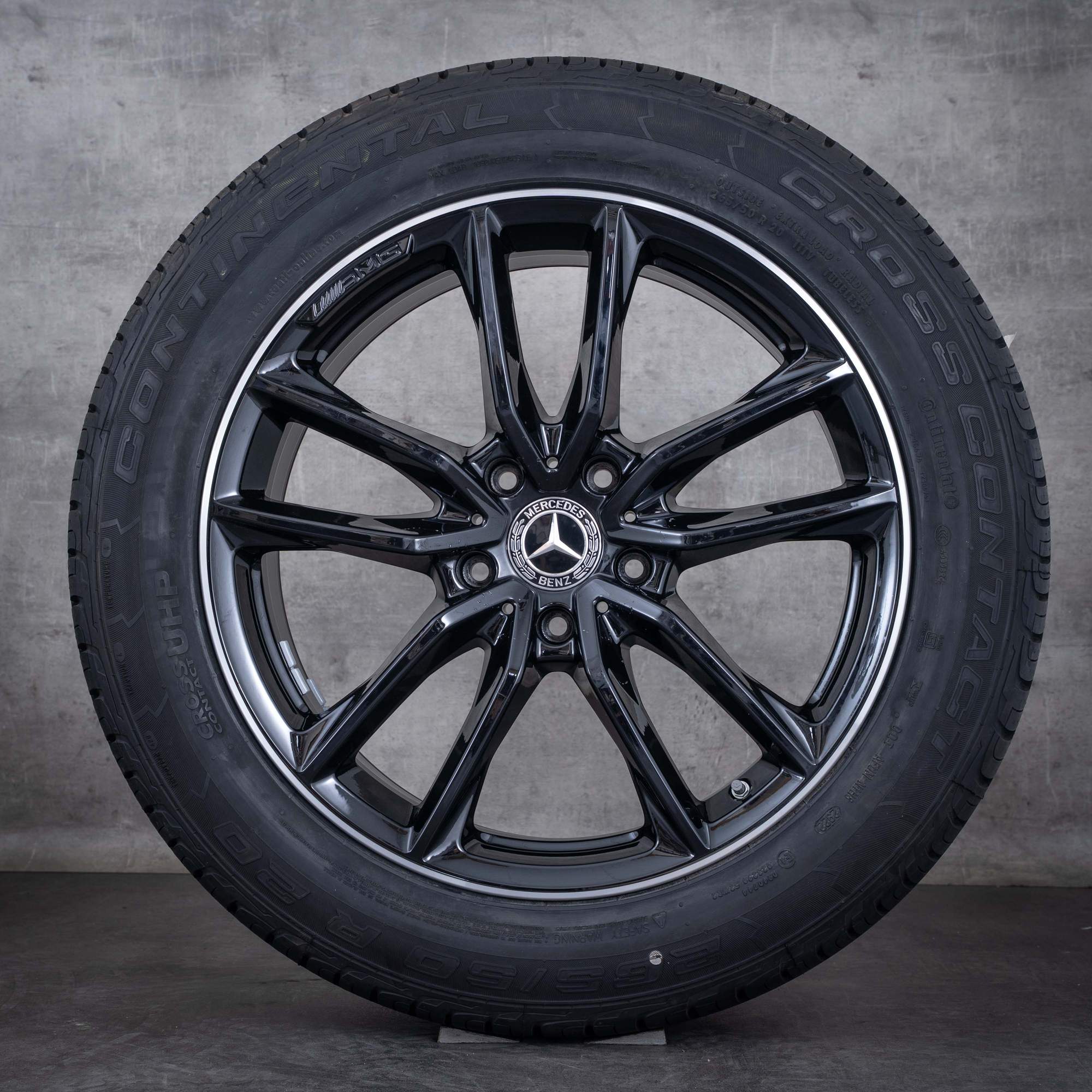 Alkuperäiset Mercedes Benz G-sarjan G350d, G400d ja G500 AMG vanteet 20 tuumaa, W463A kesäpyörät A4634013900 musta Kiillotettu