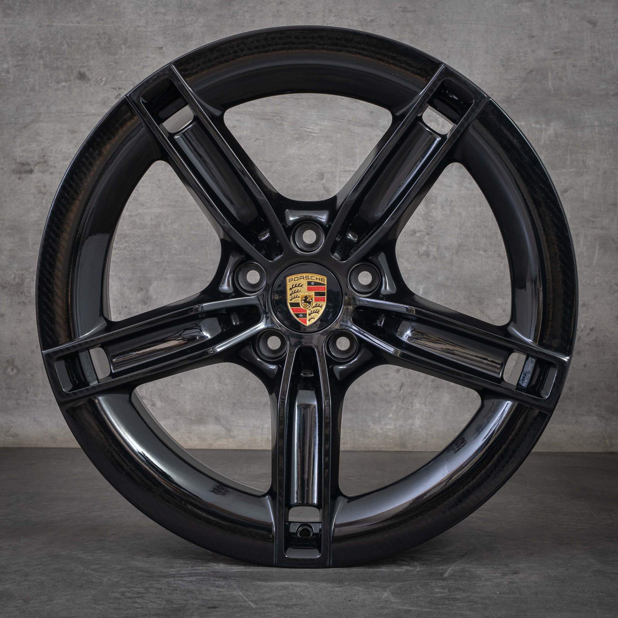 Oryginalne felgi Porsche Taycan 9J1 II 21 cali 9J1601025BQ 9J1601025BR Mission E Design czarne błyszczące
