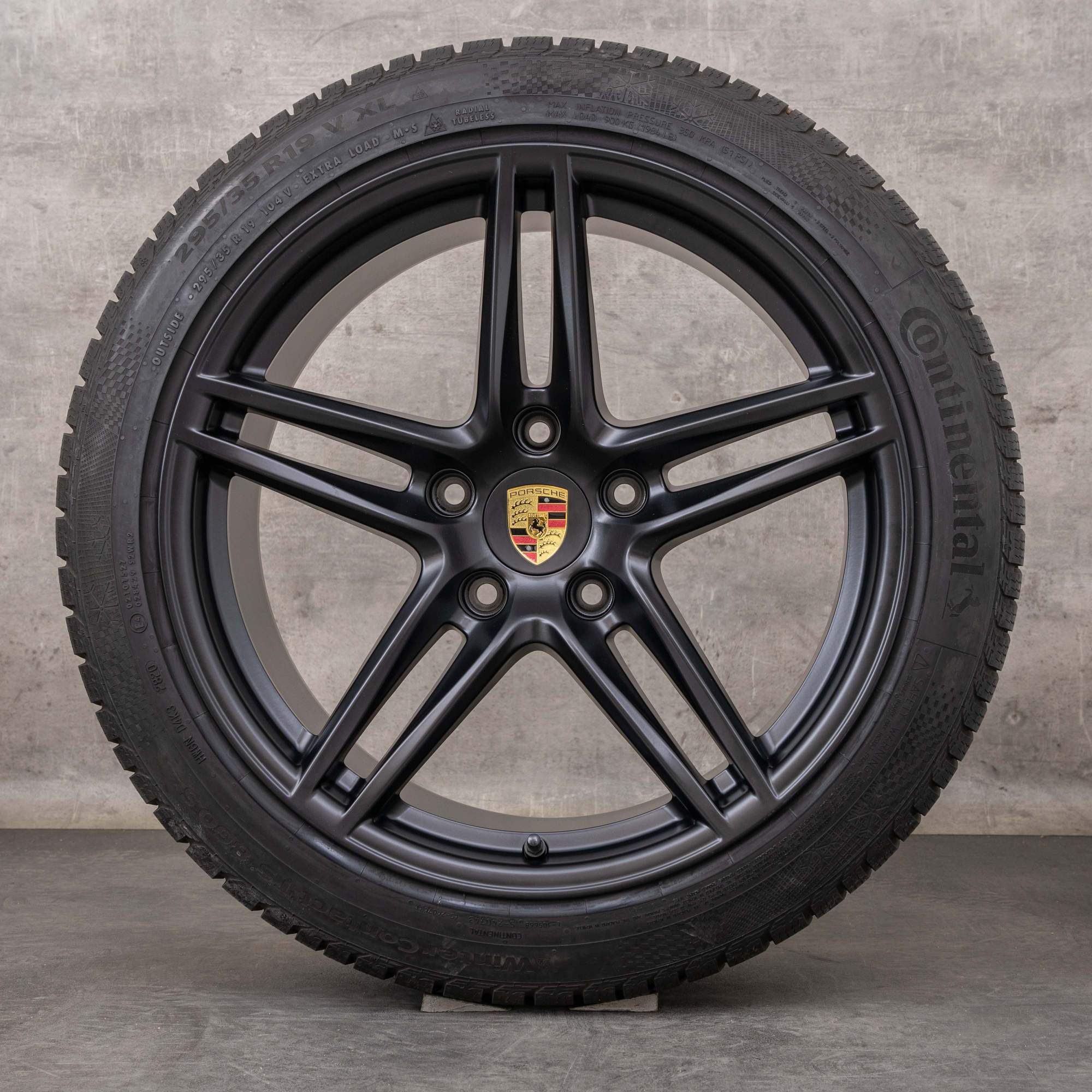 Jantes e pneus inverno originais Porsche 991 II de 19 polegadas Carrera S 4S T jantes 99136251000 99136256001 preto mate