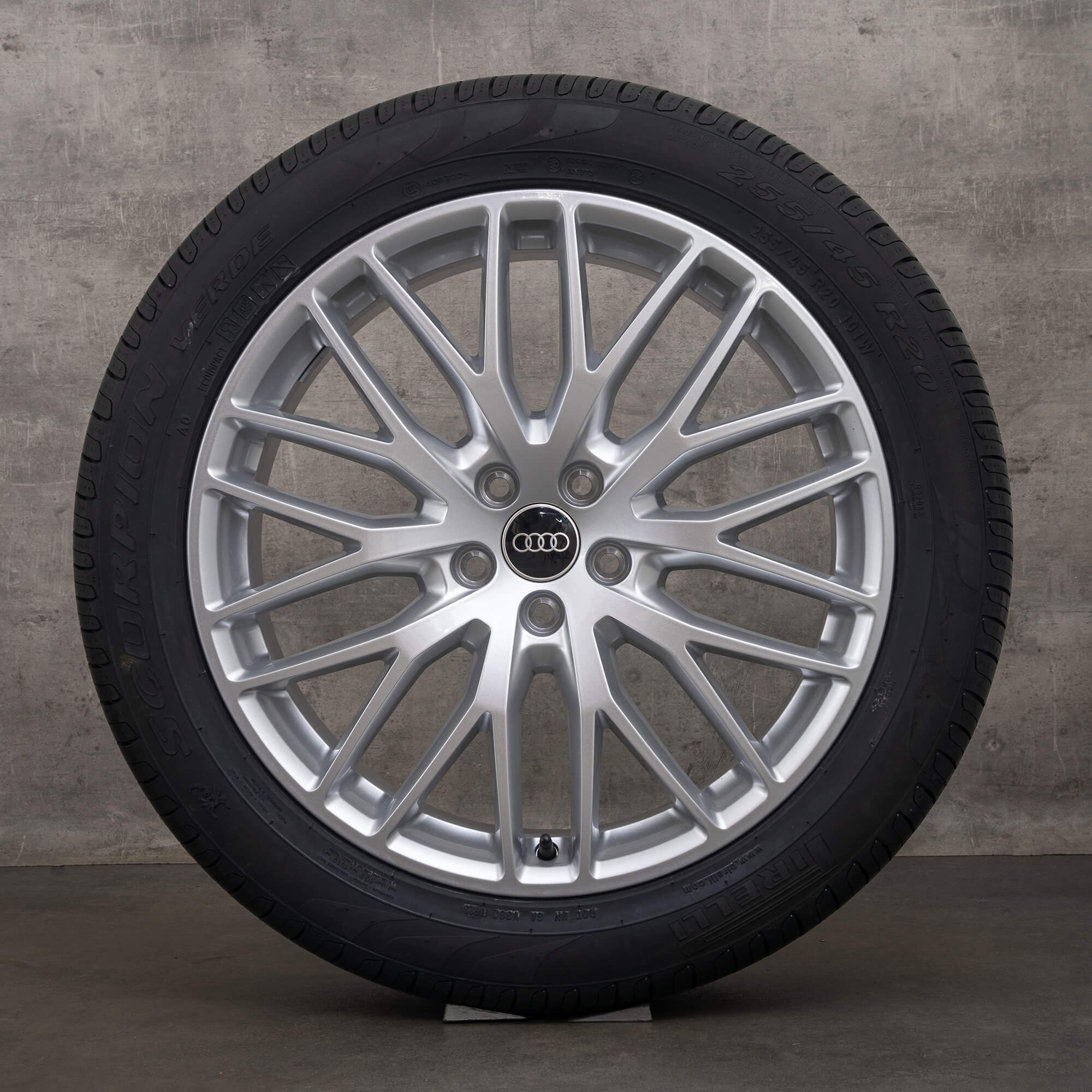Oryginalne felgi Audi Q5 SQ5 20 cali FY letnie koła 80A601025AB srebrne