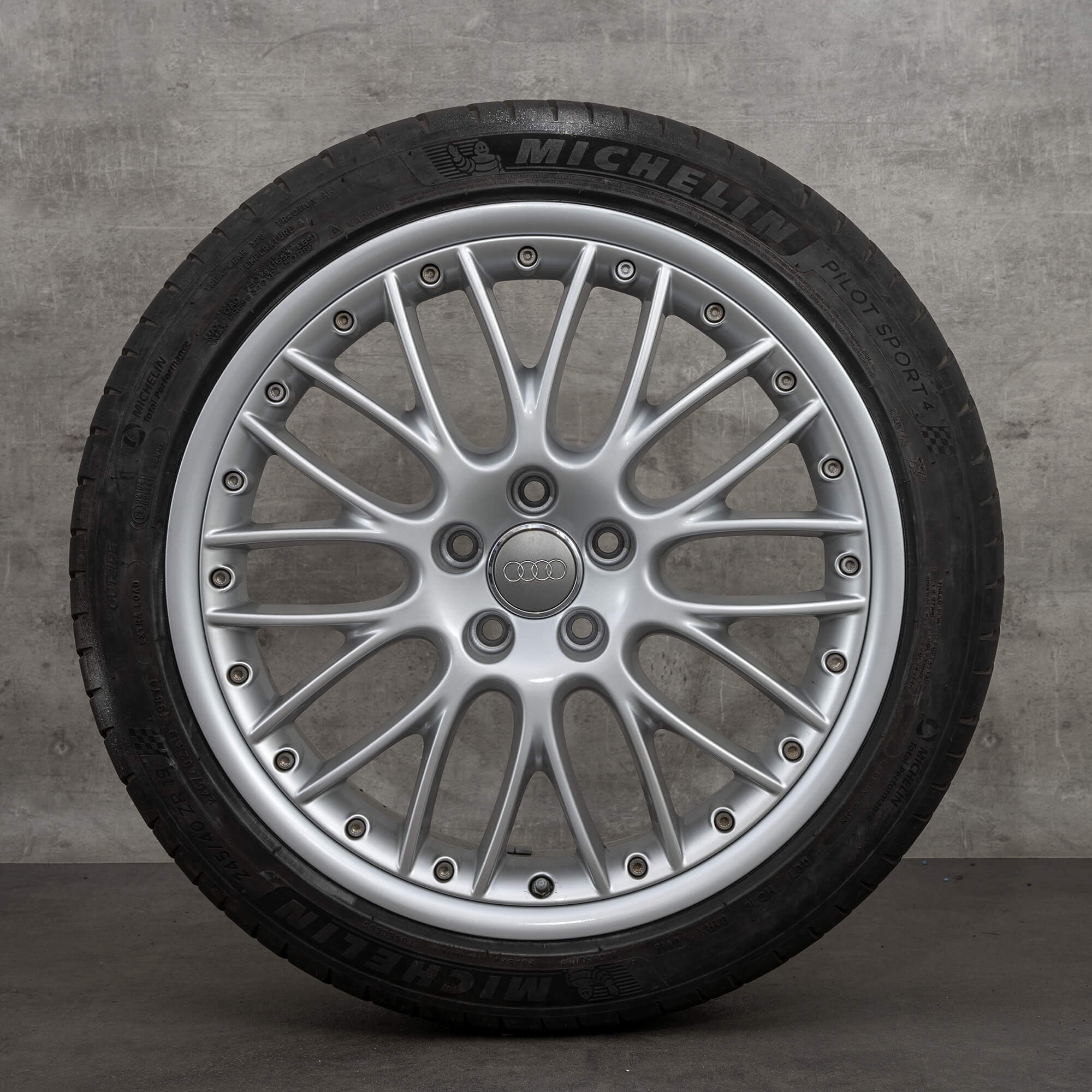 Audi 19 inç jantlar A6 C6 4F Allroad yaz tekerlekleri 4F0601025BL lastikleri - tekerlek 2/4