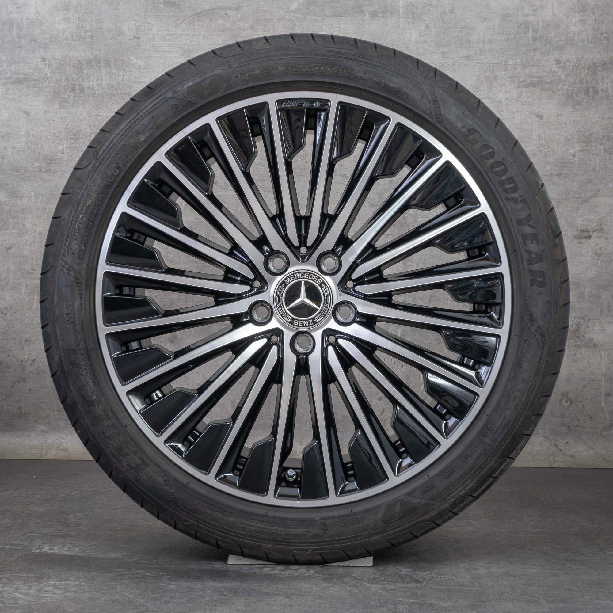 Originale Mercedes Benz CLE AMG felger 19 tommers C236 A236 sommerhjul A2364012100 A2364012200 svart frontpolert