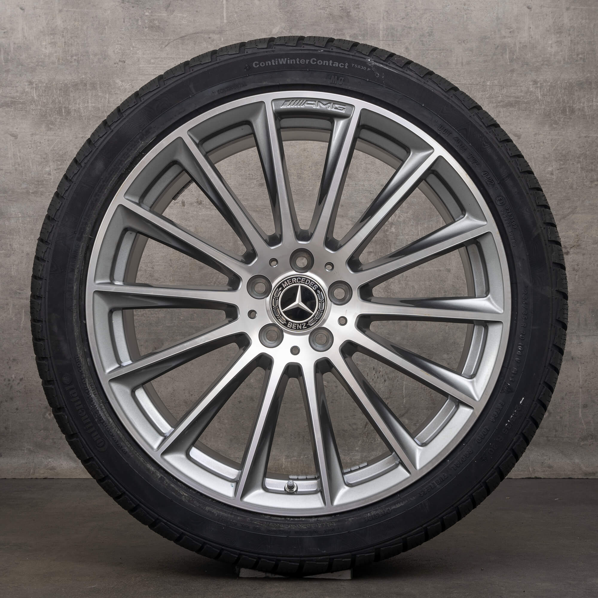 Original Mercedes Benz S-Klasse AMG Winterräder 20 Zoll W223 V223 X223 Felgen A2234011500 himalaya grau glanzgedreht NEU