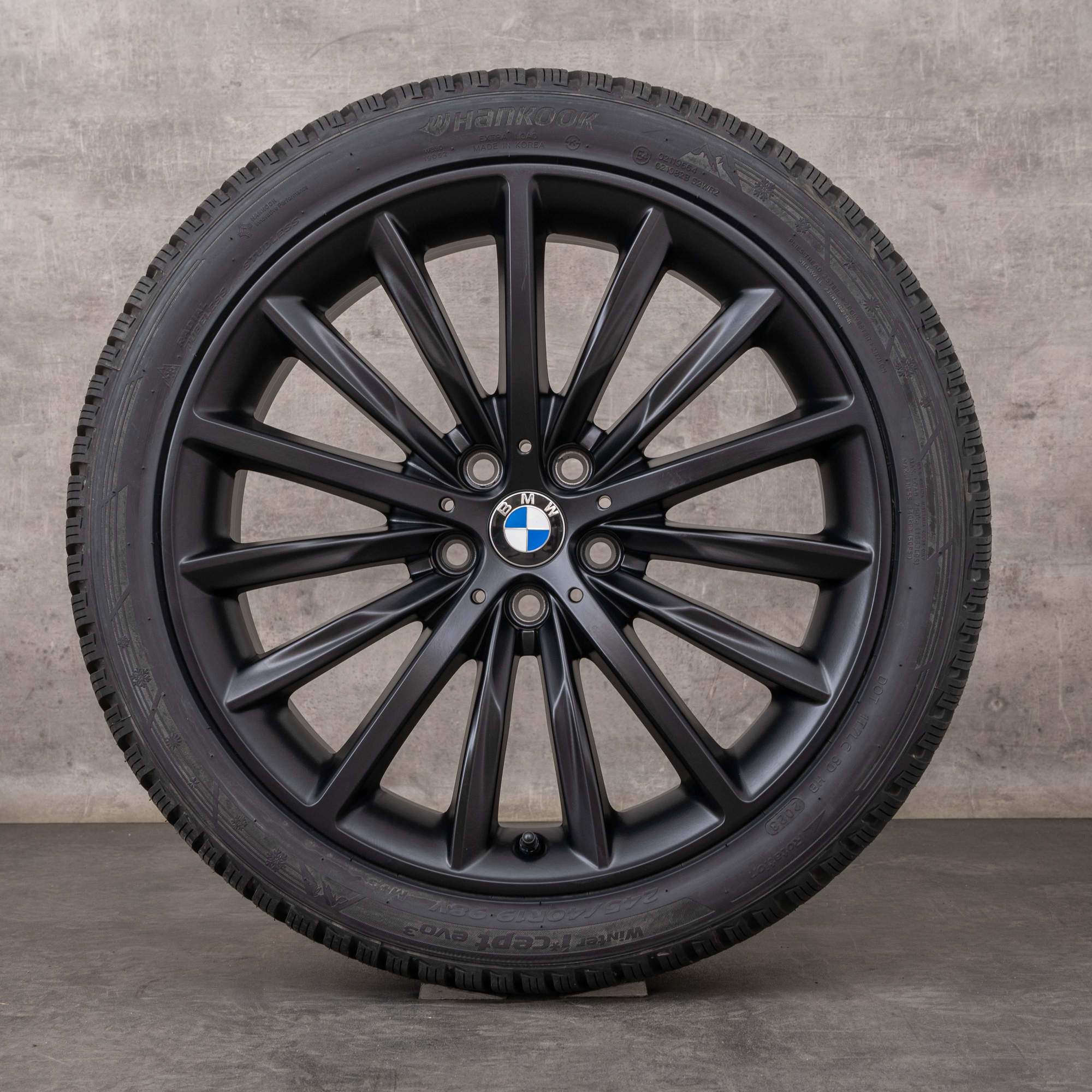 OEM BMW 5 Series winter wheels 19 inch G30 G31 rims styling 633 6863419 black matt
