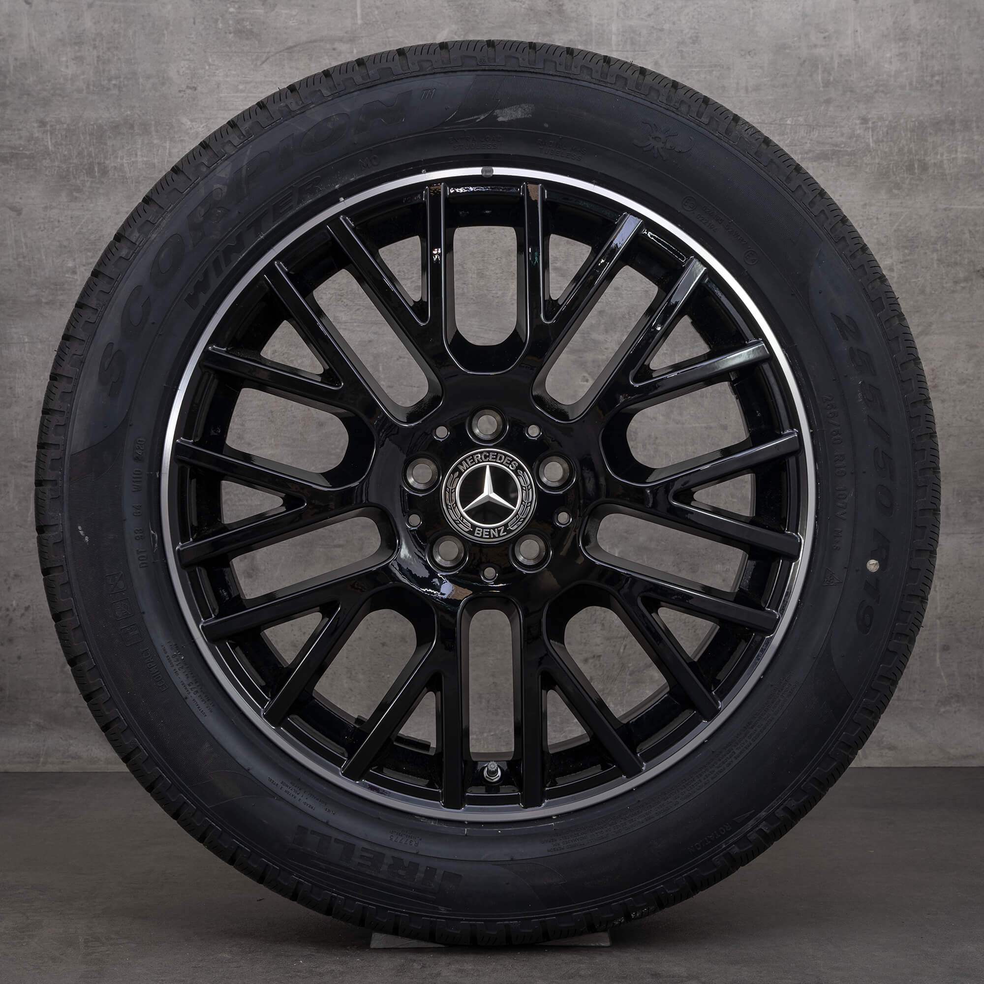 Oryginał Mercedes Benz GLE koła zimowe 19 cali V167 felgi A1674012100 czarne polerowane NOWOŚĆ