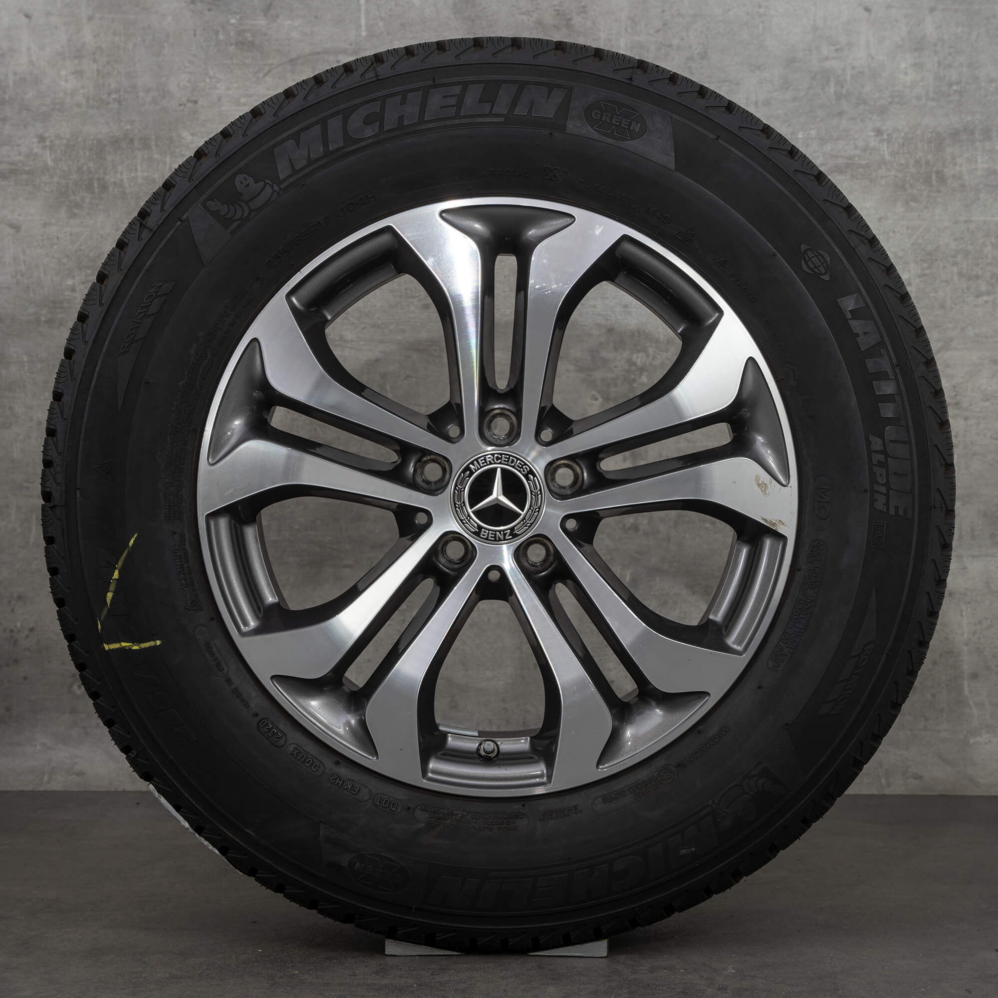 Mercedes Benz 17 palcové ráfky GLC X253 C253 kompletní zimní kola A2534010600