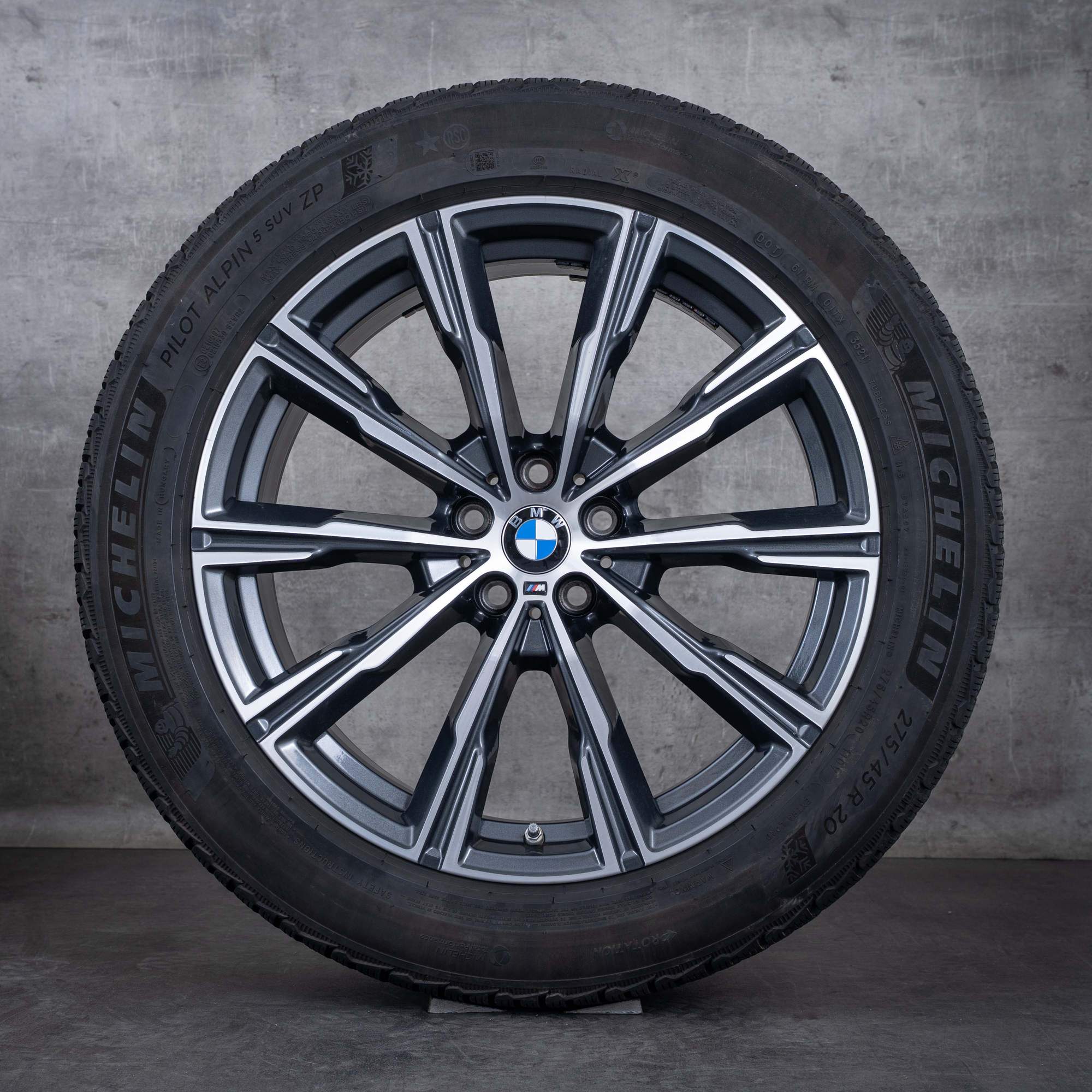 Alkuperäiset BMW X5 X6 talvirenkaat 20 tuuman G05 G06 vanteet Styling 740 M 8071996 orbit harmaa kiillotettu