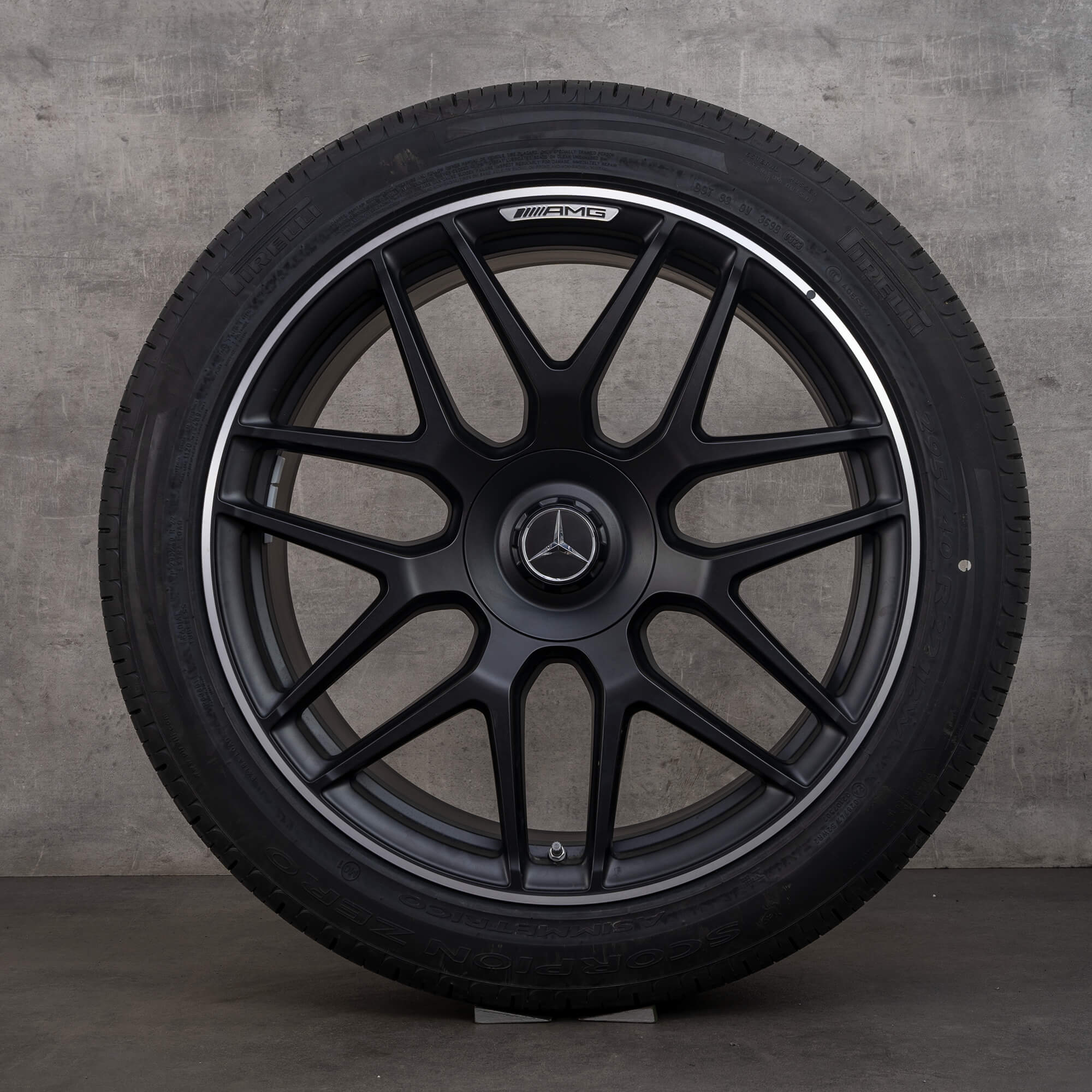 Oryginał Mercedes Benz Klasa G 63 AMG felgi 22 cale W465 W463A koła letnie A4634012000 czarny mat polerowane