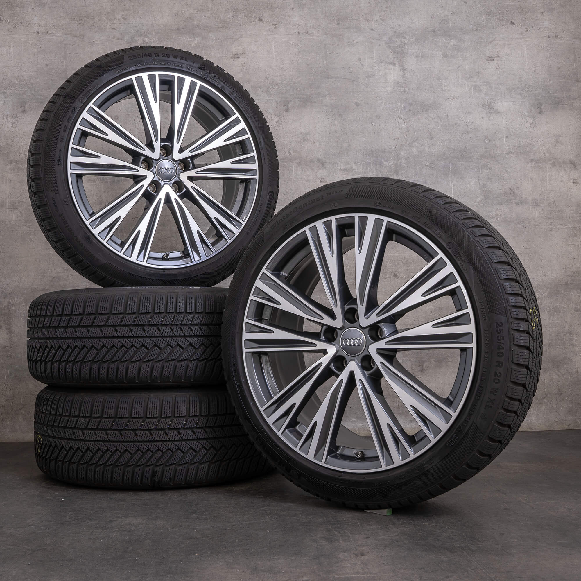 Originale Audi A6 S6 jante vară 20 inch 4K C8 4K0601025J titan lustruit