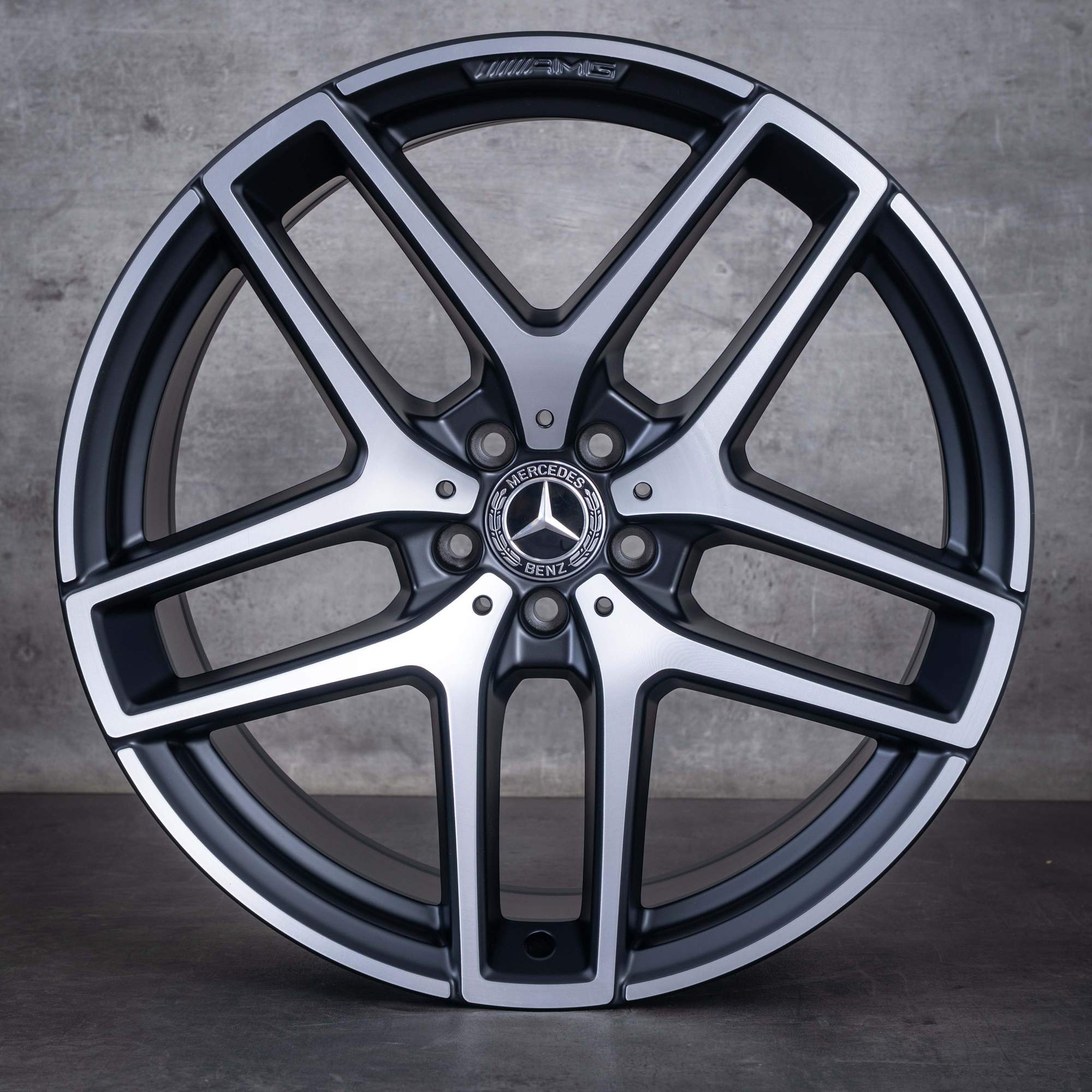 Original Mercedes Benz GLE & 43 AMG Felgen 21 Zoll C292 A2924011600 A2924011700 schwarz matt front glanzgedreht NEU