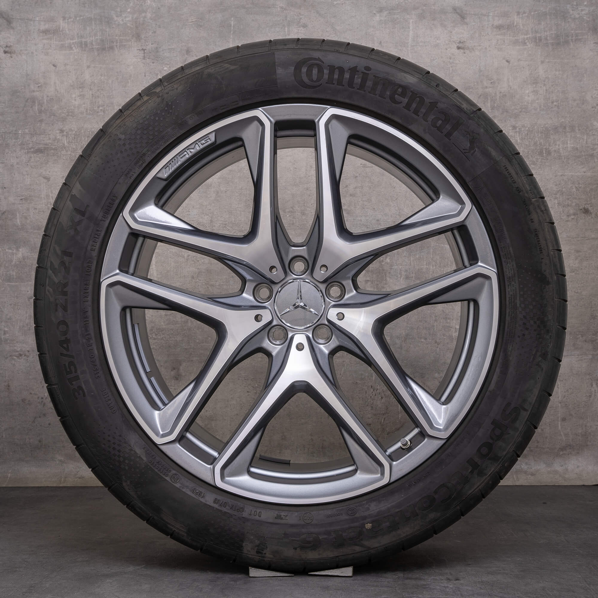 Genuine Mercedes Benz GLE 53 63 AMG 4Matic+ jante 21 inch X167 C167 Hybrid summer wheels A1674014200 A1674014300 himalaya grey glossy turned