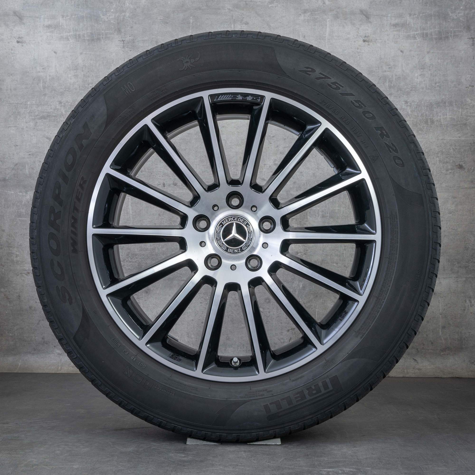 Oryginał Mercedes Benz Klasa G AMG koła zimowe 20 cali W463 G350 d G400 G500 Felgi A4634011700 czarne Polerowane