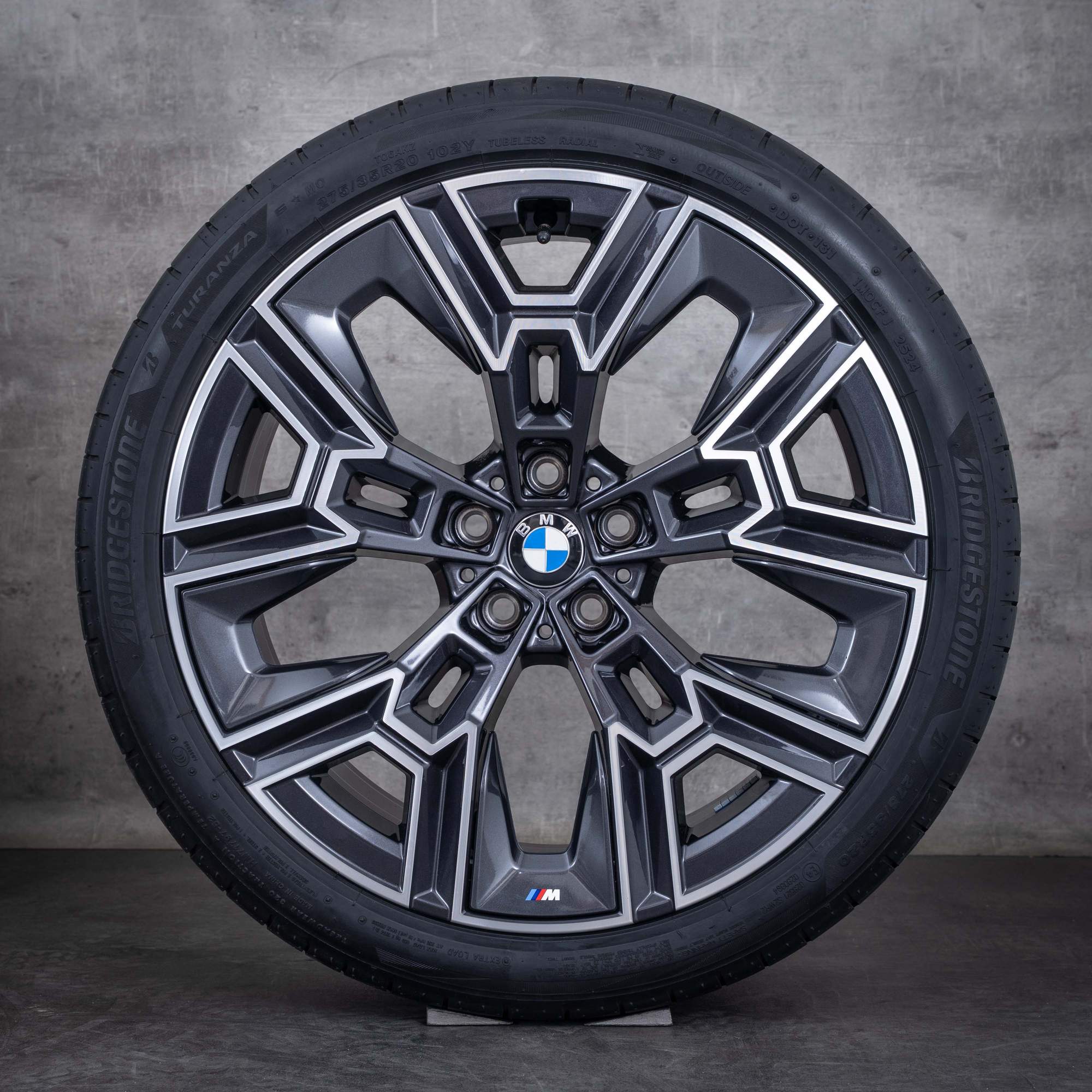 Oryginalne felgi BMW serii 5 i5 20 cali G60 G61 koła letnie stylizacja 939 M 5A324E8 5A324E9 orbit szary polerowane