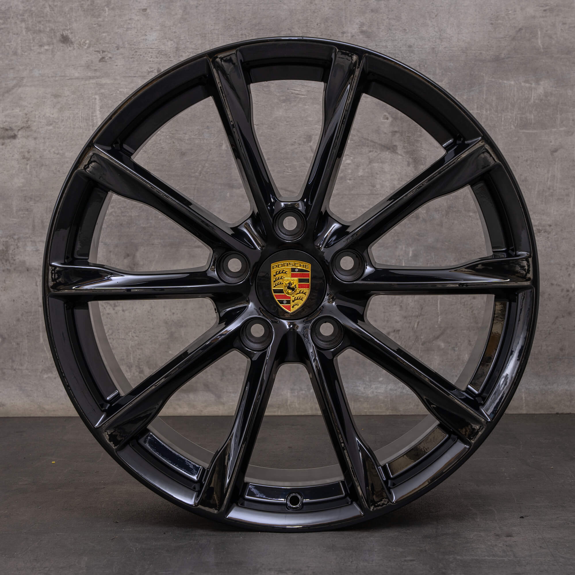 Original Porsche Boxster Cayman 982 Felgen 19 Zoll 718 Sommerräder 982601025 982601025AM schwarz glanz