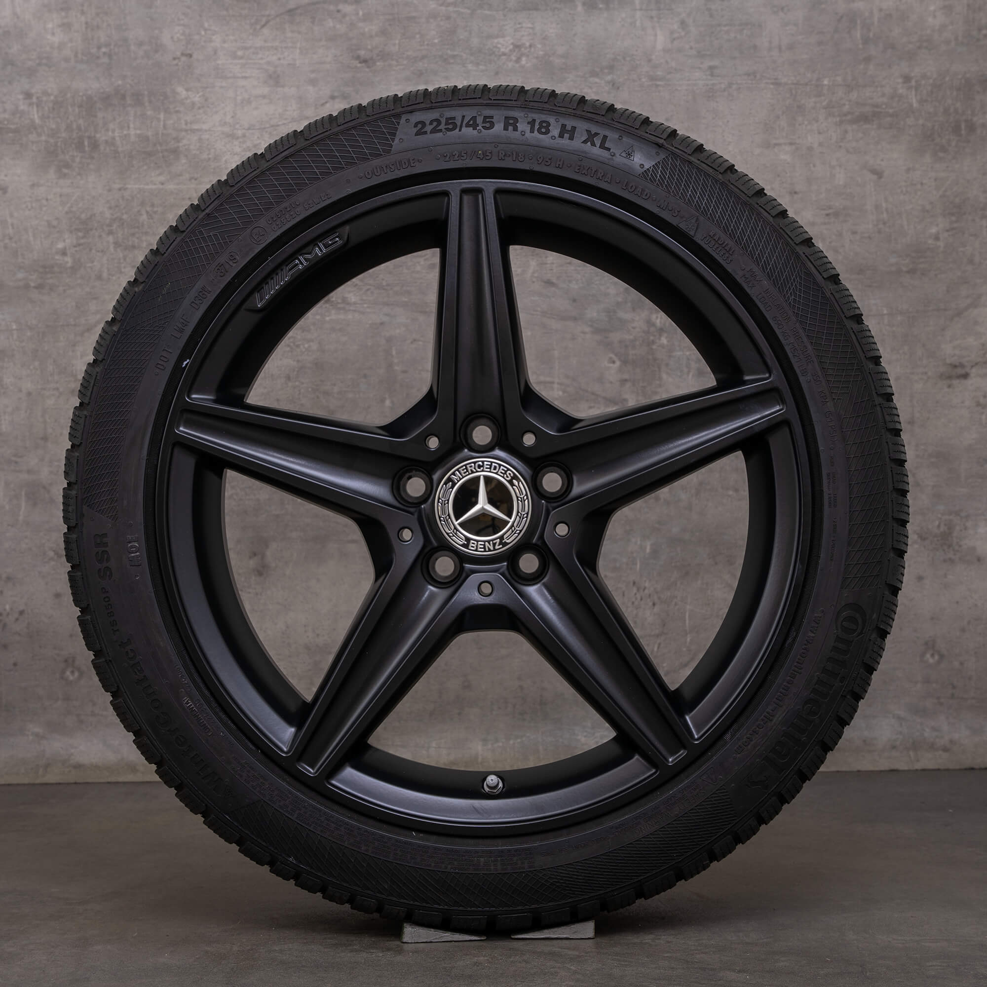 Llantas originales Mercedes Benz Clase C AMG de invierno 18 pulgadas W205 S205 C205 A205 A2054011100 negro satinado