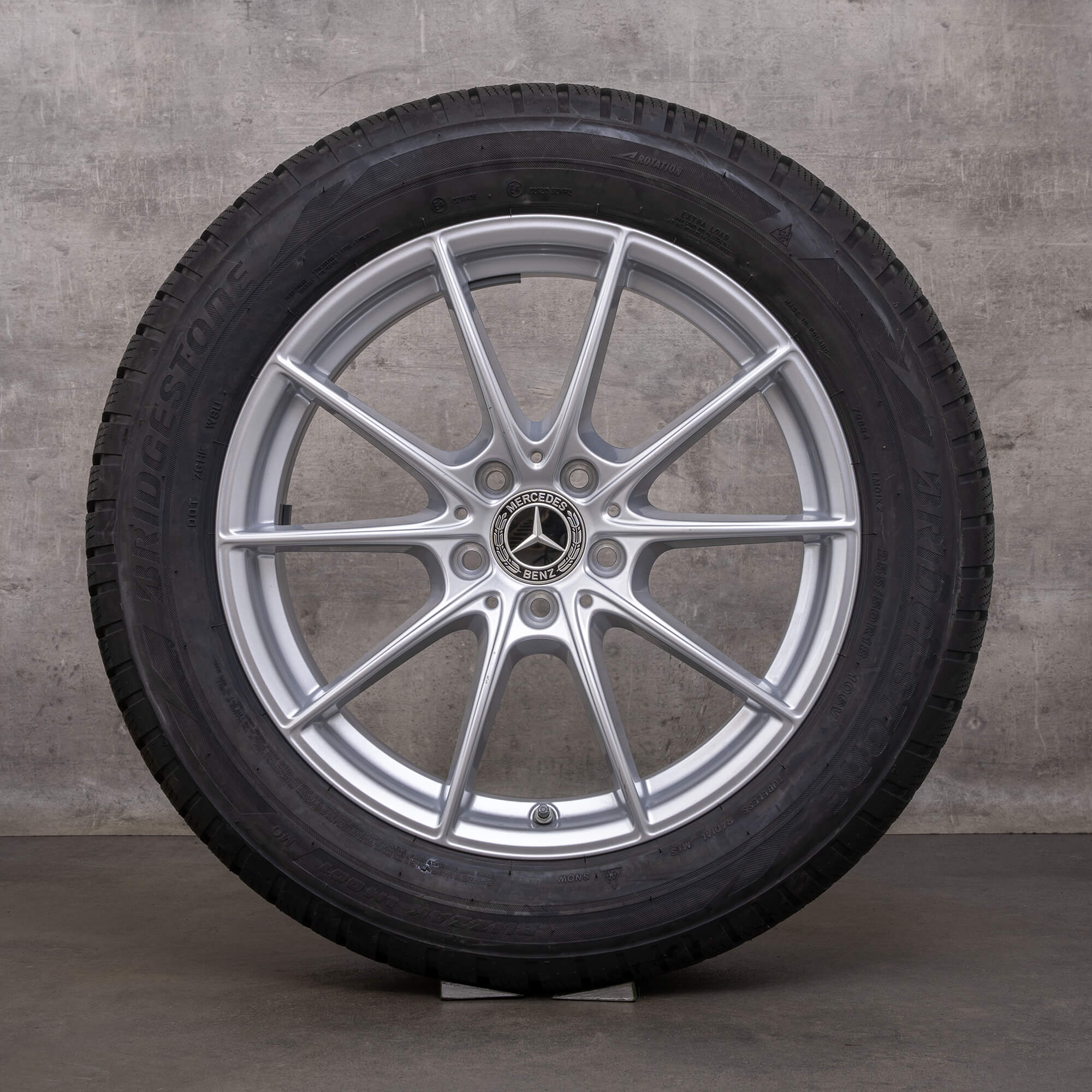 Original Mercedes Benz S-Klasse Winterräder 18 Zoll W223 V223 X223 Felgen A2234012800 silber NEU