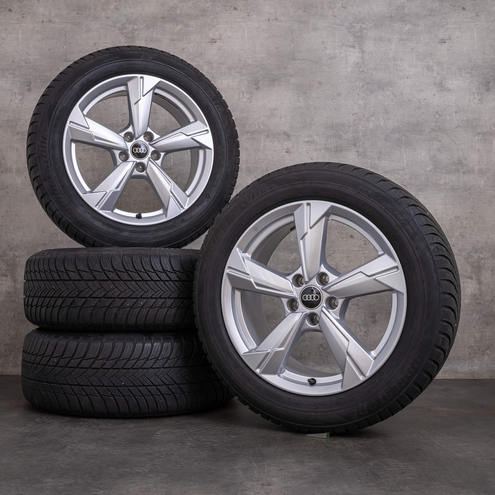 Original Audi A6 jante vară 18 inch 4K C8 4K0601025CE argintiu lucios