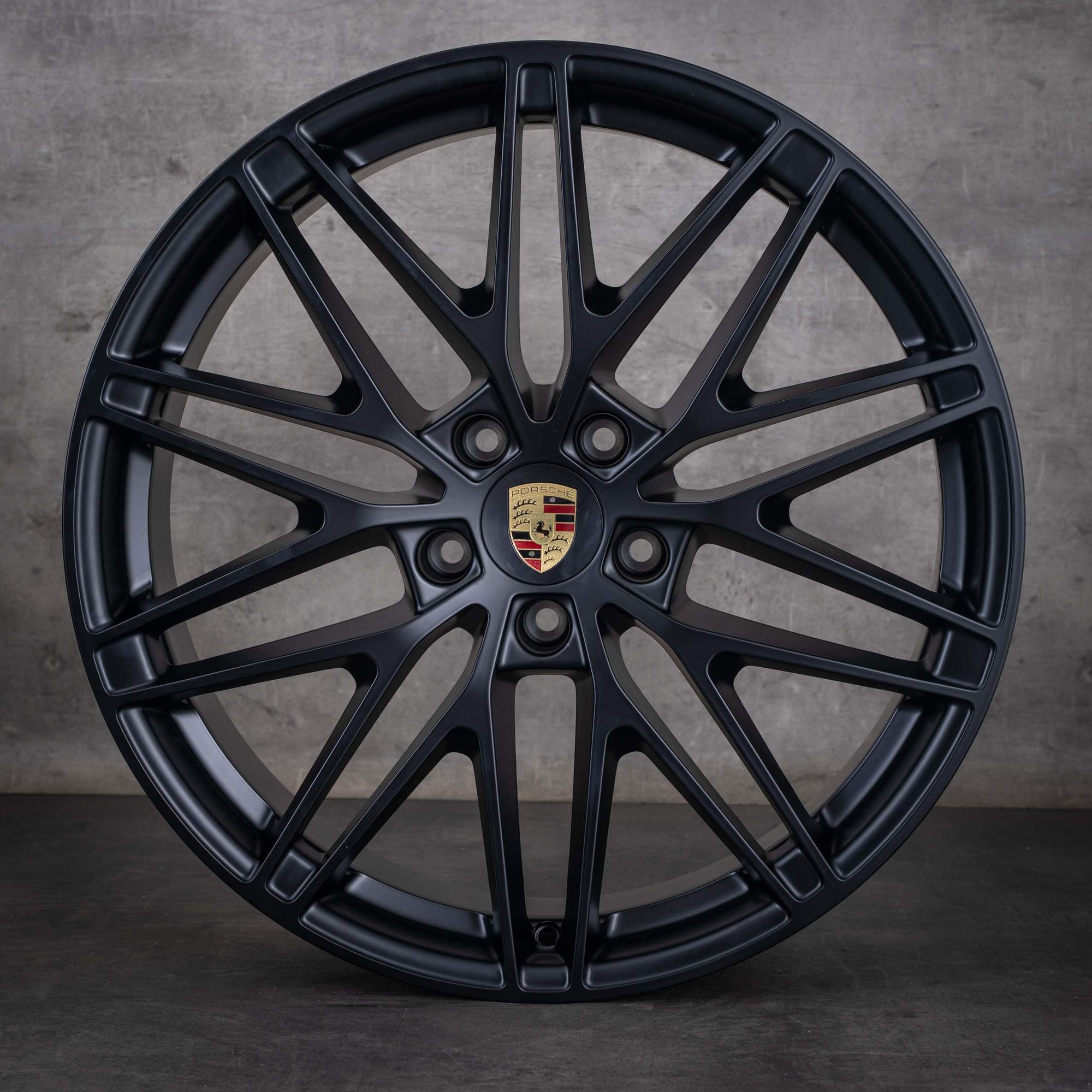 Original Porsche Macan Electric Felgen 22 Zoll H2 RS Spyder Design 95C601025AD 95C601025AE schwarz matt NEU