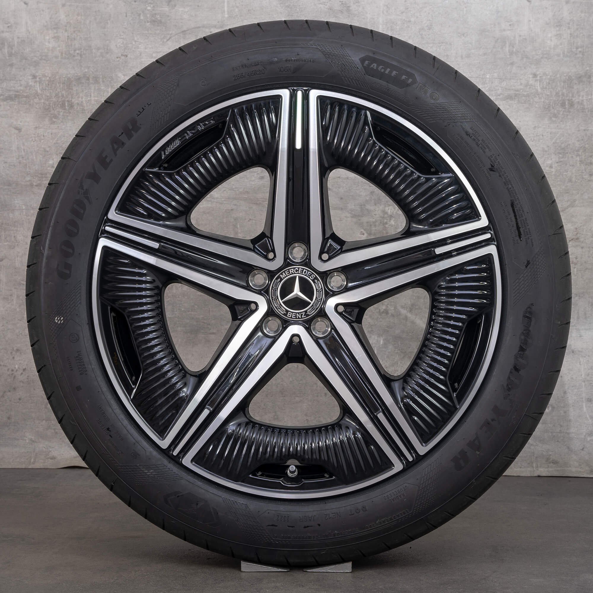 OEM Mercedes EQS V297 20 inch winter wheels rims A2974012300 black