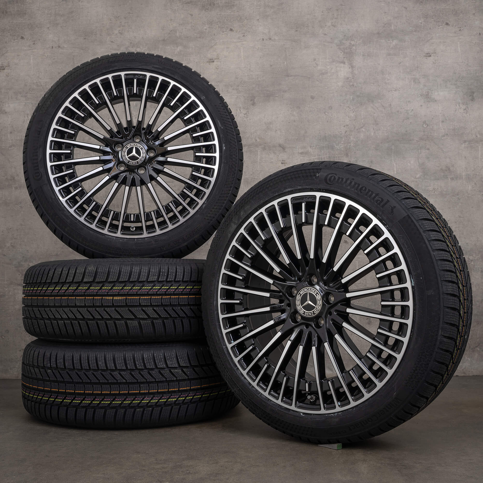 OEM AMG Mercedes EQA EQB rims 20 inch H243 X243 winter tires A2434010600 black glossy turned wheels NEW